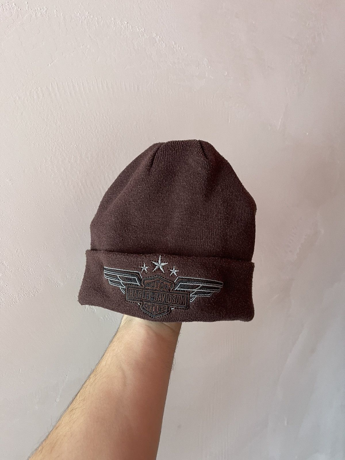Harley Davidson × Vintage Vintage Y2k Harley Davidson Beanie Hat Motorcycles Washed Size ONE SIZE - 5 Thumbnail