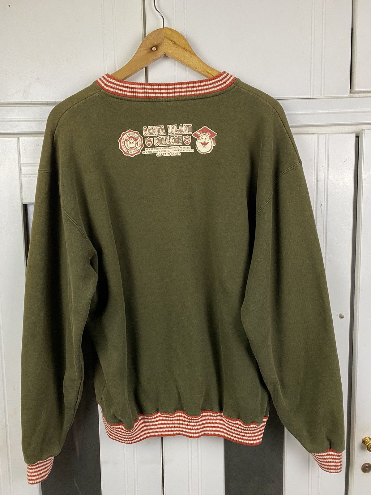 Vintage Vintage College Captain Santa Crewneck Green Rare Size US L / EU 52-54 / 3 - 2 Thumbnail