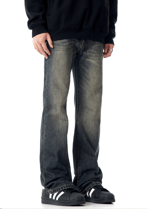 Japanese Brand × Jean American retro washed cracked straight versatile jeans Size US 32 / EU 48 - 2 Thumbnail