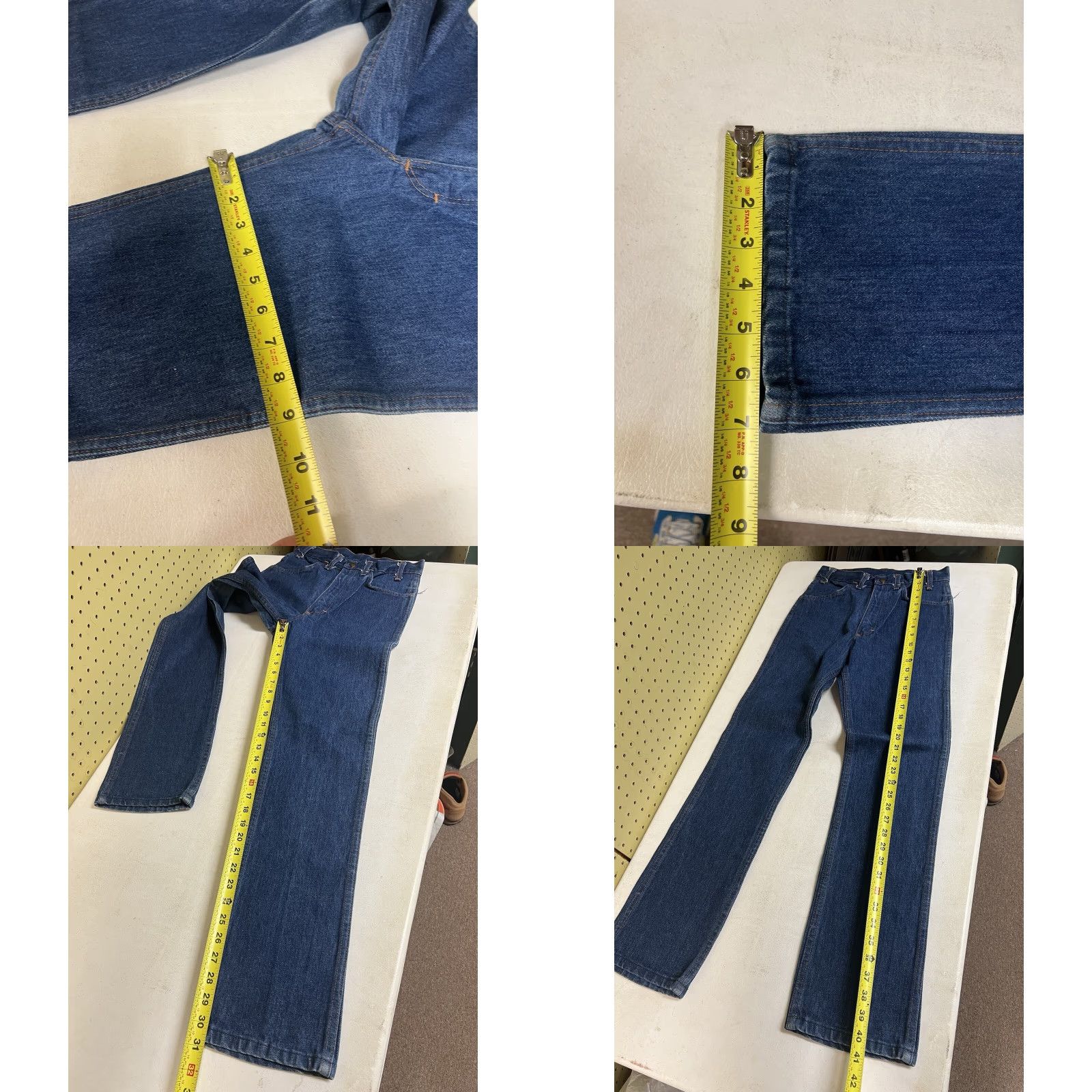 Vintage VINTAGE OshKosh B'Gosh Blue Denim Jeans Men 25x30 Slim/Regular 5-Pocket Rock USA 90s City Logo Belted Straight Breakfast? Size US 26 / EU 42 - 8 Thumbnail