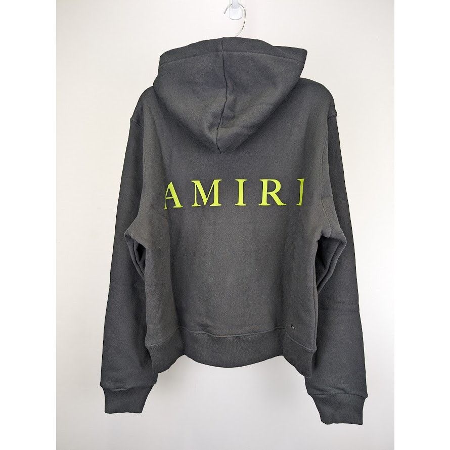 Amiri o1rshd1 Q:4 / MA Logo Hoodie in Black/Lime Size US M / EU 48-50 / 2 - 12 Thumbnail