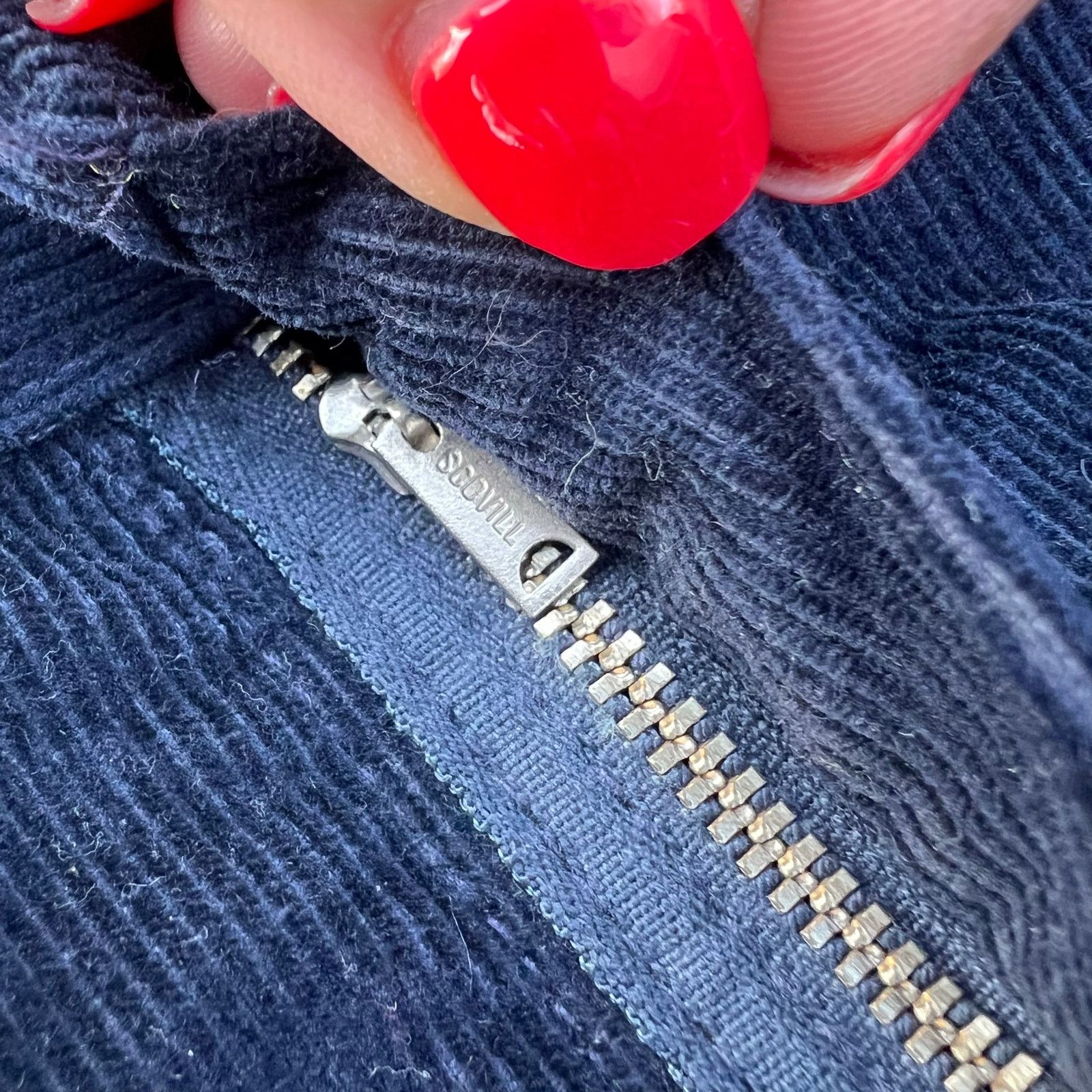 70s Wrangler navy blue corduroy Pants 13/14 LONG INSEAM!