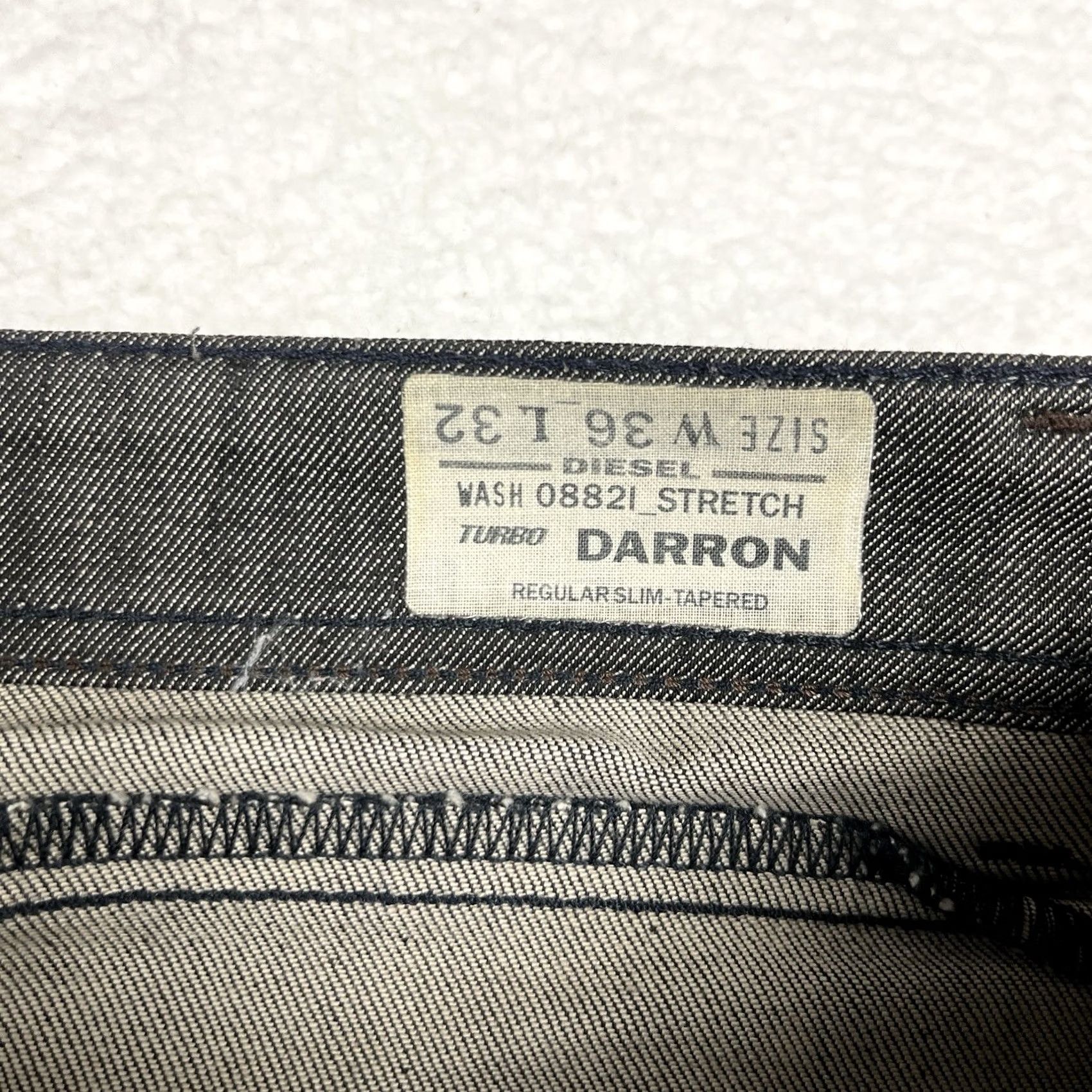 Diesel Diesel Darron Jeans Mens 36x32 Tagged Regular Slim-Tapered Blue Denim Pockets Logo Wash 0882 38x29 Size US 36 / EU 52 - 2 Thumbnail