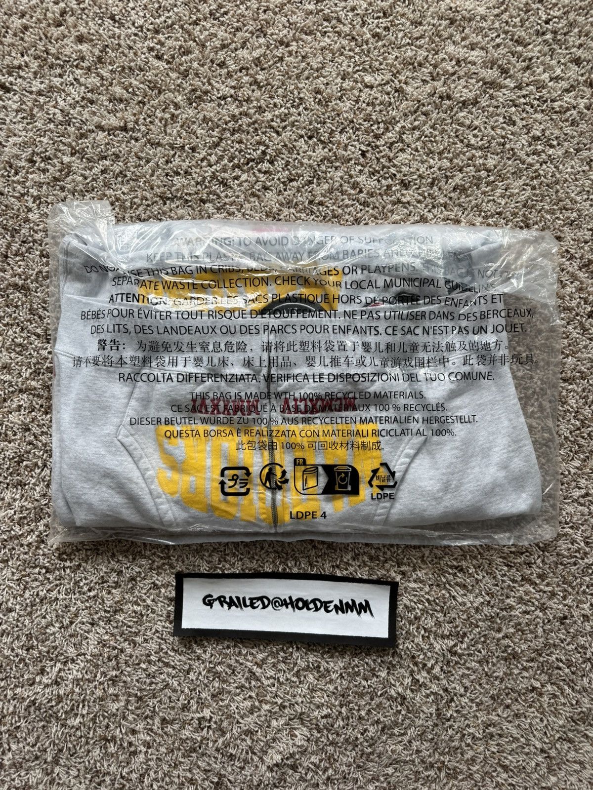 Supreme Warriors Appliqué Zip Up Hooded Sweatshirt Ash Grey Size US L / EU 52-54 / 3 - 20 Thumbnail