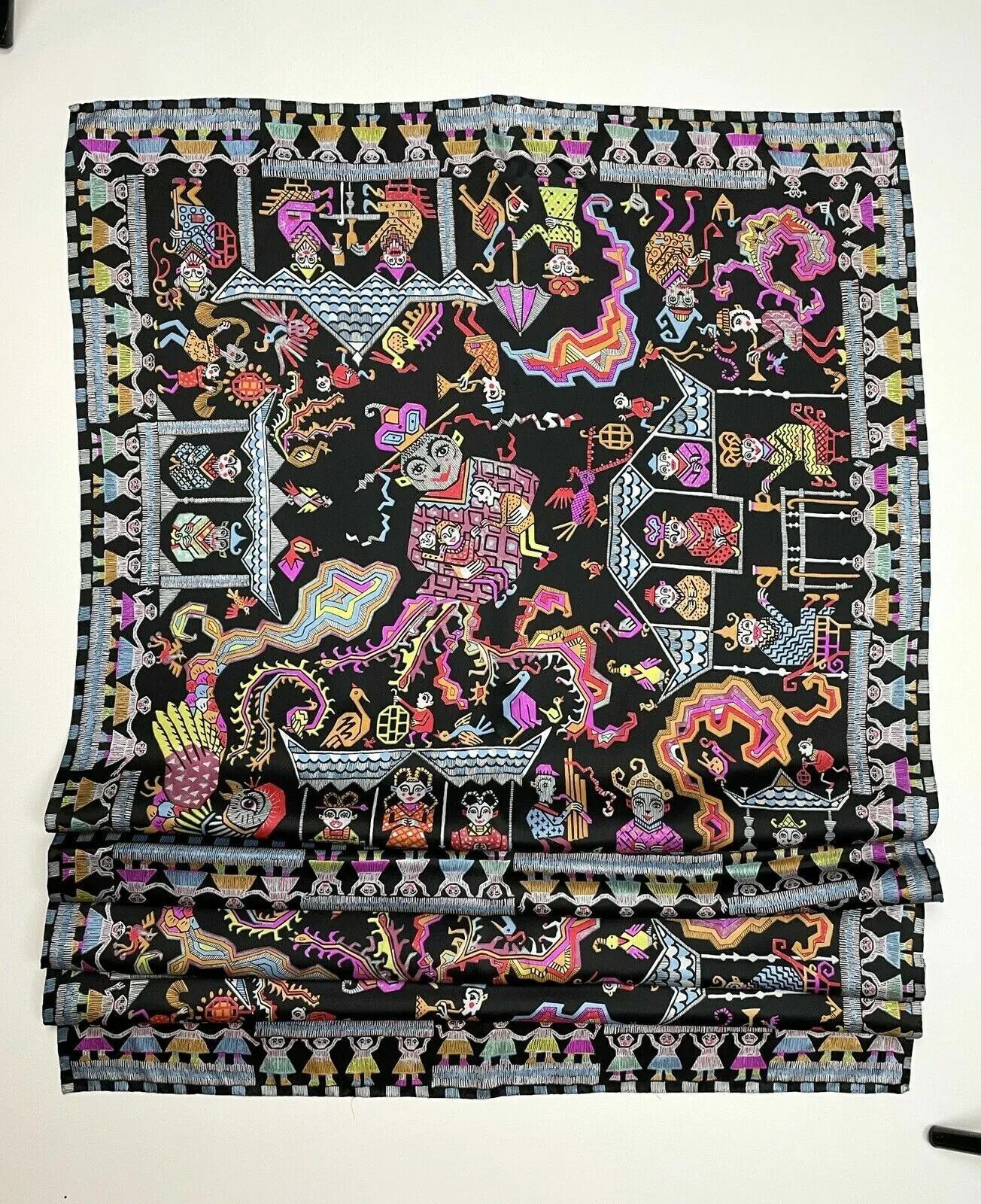 Other Fabric Hand Made Switzerland Pure Silk Printed Scarf Size ONE SIZE - 3 Thumbnail