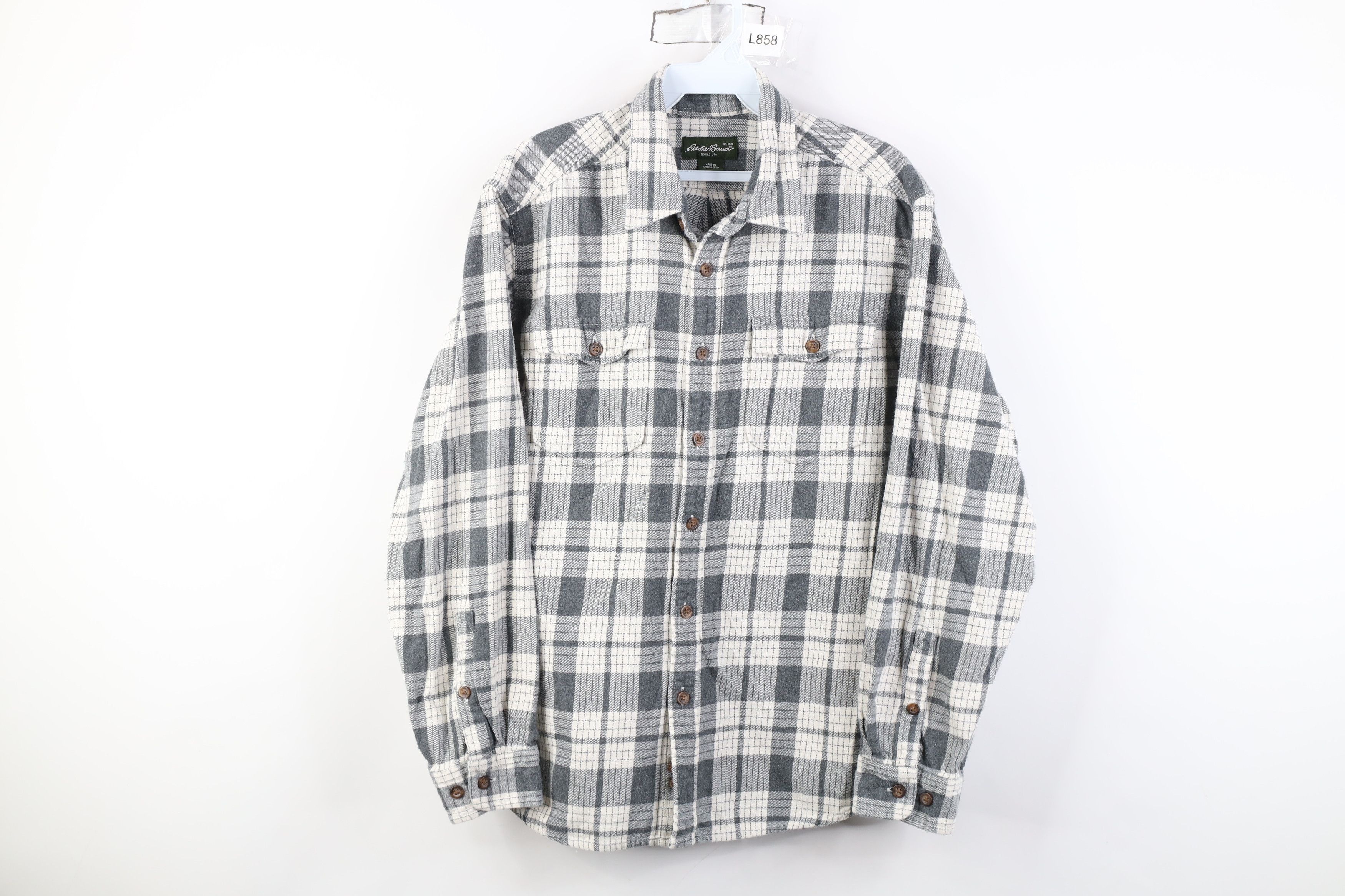 Eddie Bauer Vintage Eddie Bauer Heavyweight Collared Button Shirt Plaid Size US L / EU 52-54 / 3 - 1 Thumbnail