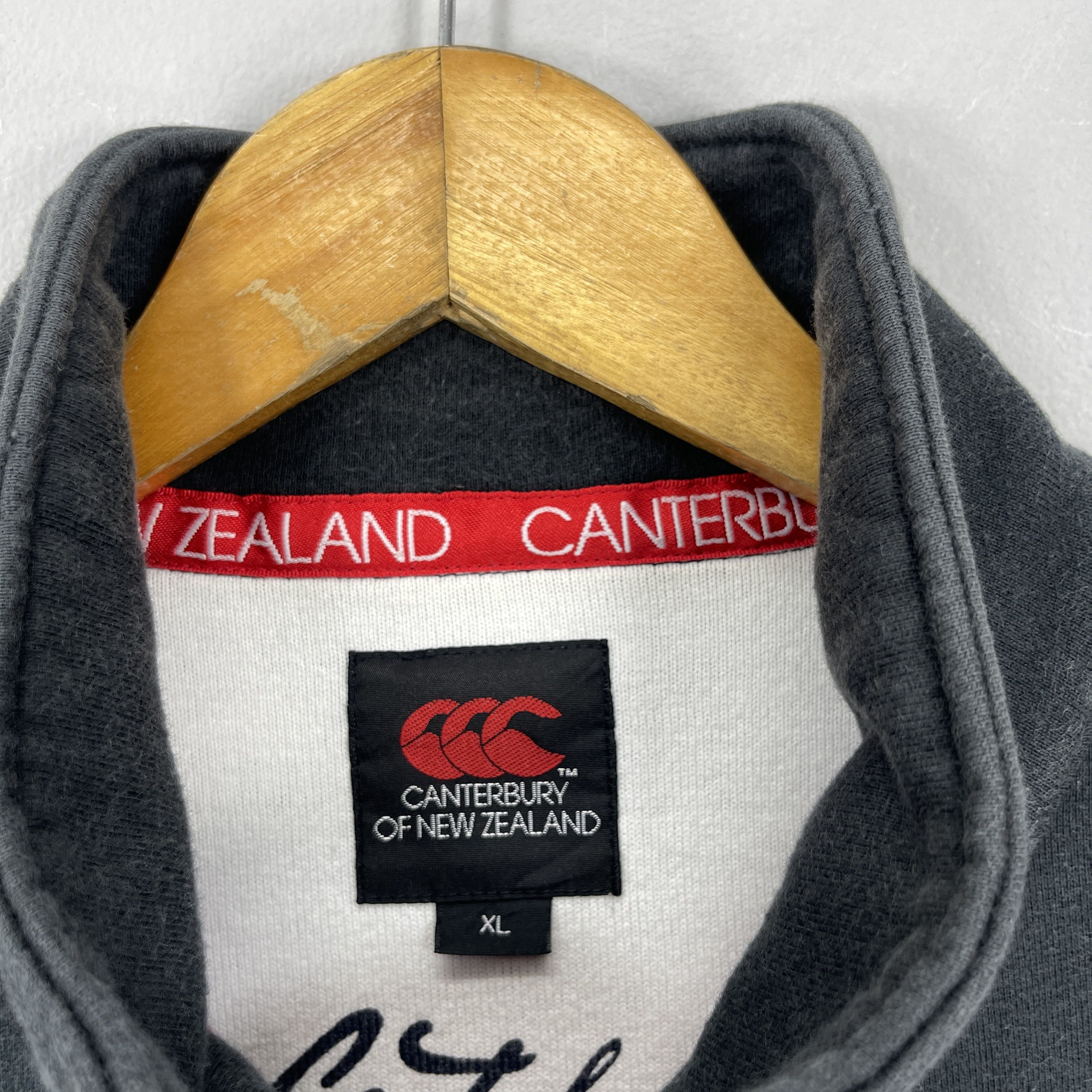 Canterbury of New Zealand Vintage CANTERBURY New Zealand Rugby Half Zipper Sweater Size US XL / EU 56 / 4 - 5 Thumbnail