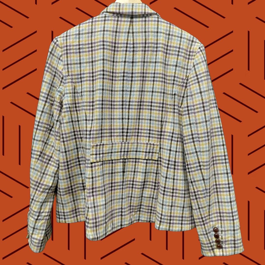 Vintage L.L. Bean Blazer Jacket Women M Plaid Wool Blend Long Sleeve Collared Button Business Casual Fall Winter Size M / US 6-8 / IT 42-44 - 1 Thumbnail