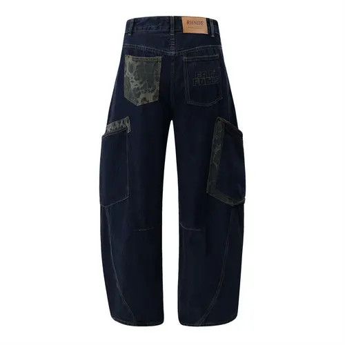 VIBE Men's loose wide-leg scimitar jeans with patch pockets Size US 34 / EU 50 - 4 Thumbnail