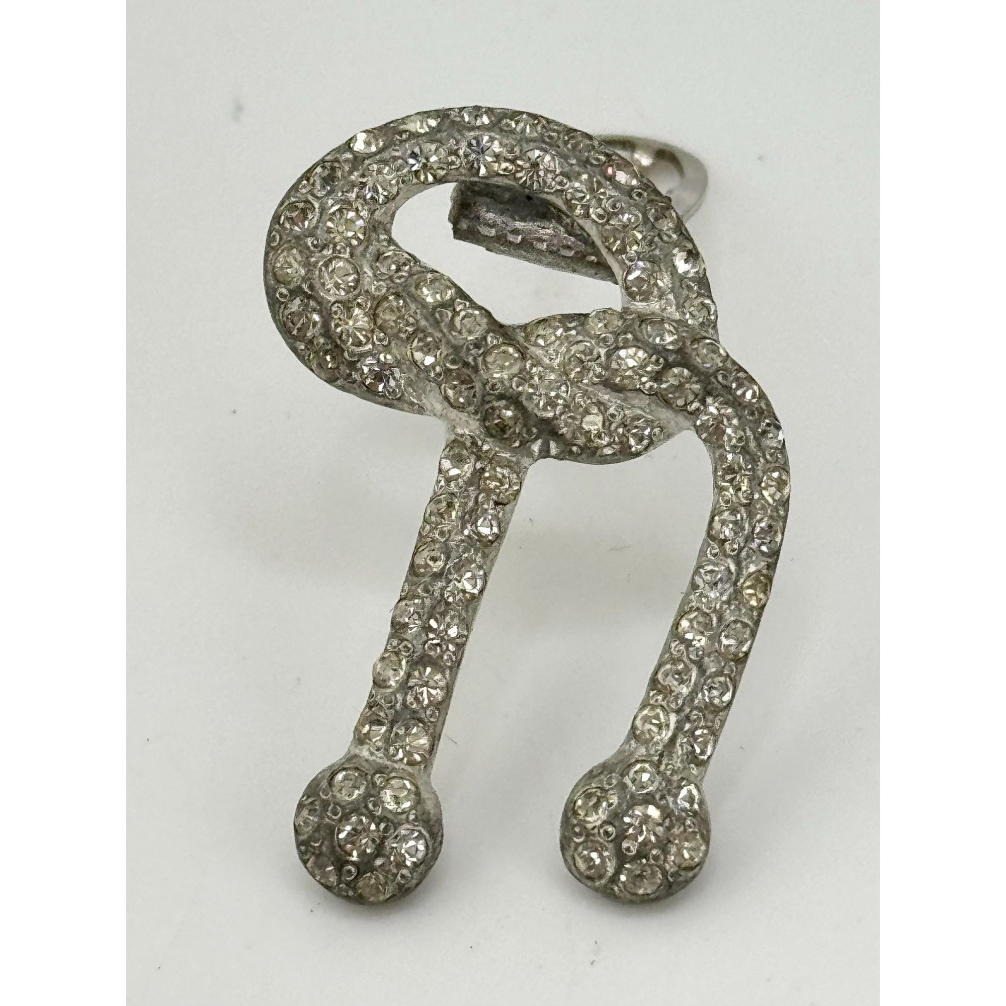 Vintage Estate art deco rhinestone dress clip Size ONE SIZE - 2 Thumbnail