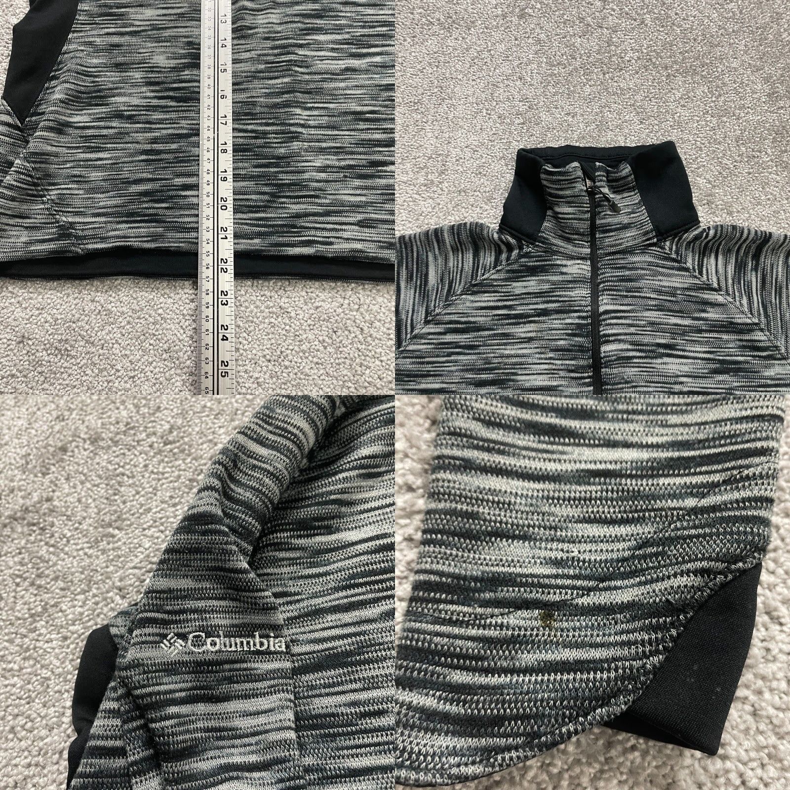 Vintage Columbia Optic Got It Active Jacket Womens Medium Gray Black 1/4 Zip High Neck Size M / US 6-8 / IT 42-44 - 8 Thumbnail