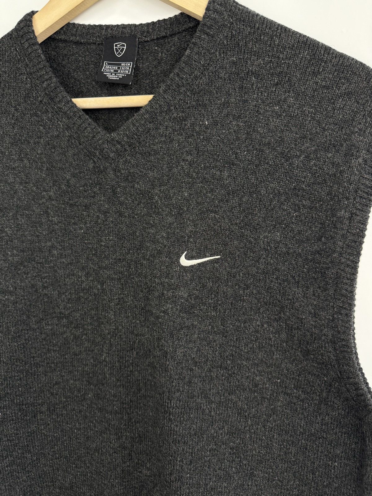 Nike × Tiger Woods 🇺🇸 Vintage 90s Nike Golf Wool Vest Swoosh Small Logo Y2K Rare Size US L / EU 52-54 / 3 - 4 Thumbnail