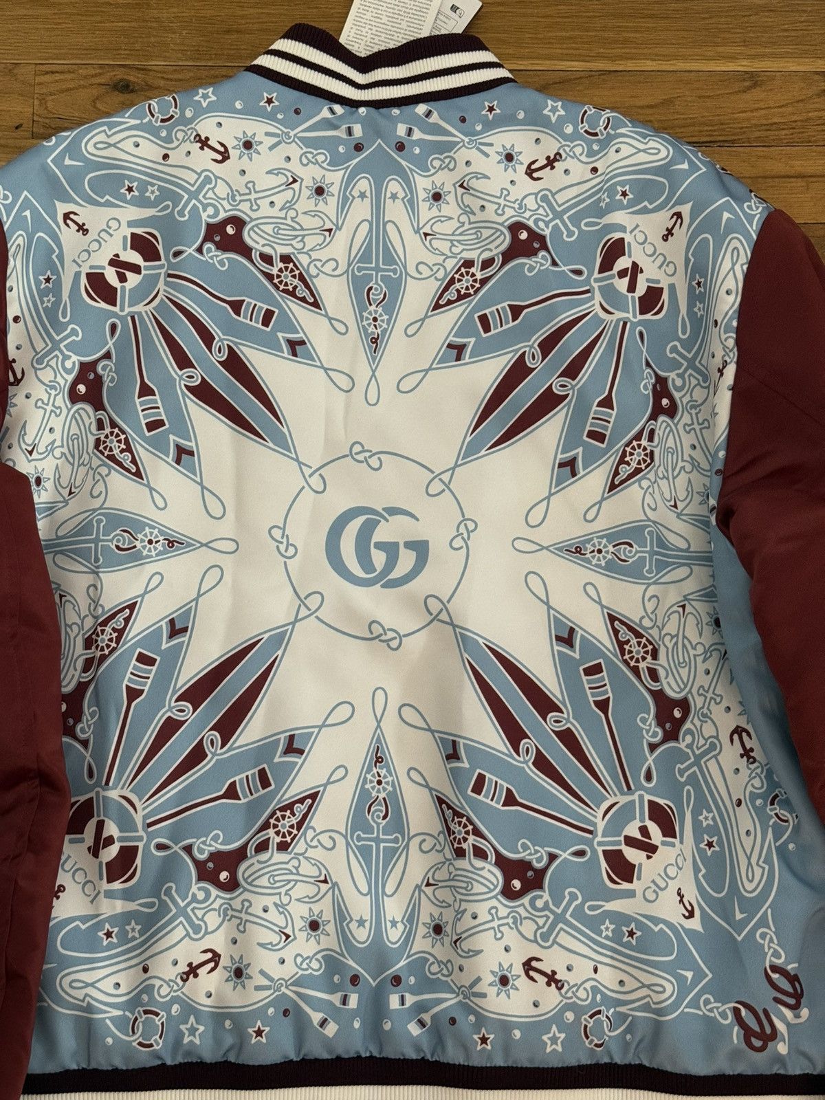 Gucci Gucci Satin Bandana Bomber Size US XL / EU 56 / 4 - 8 Thumbnail
