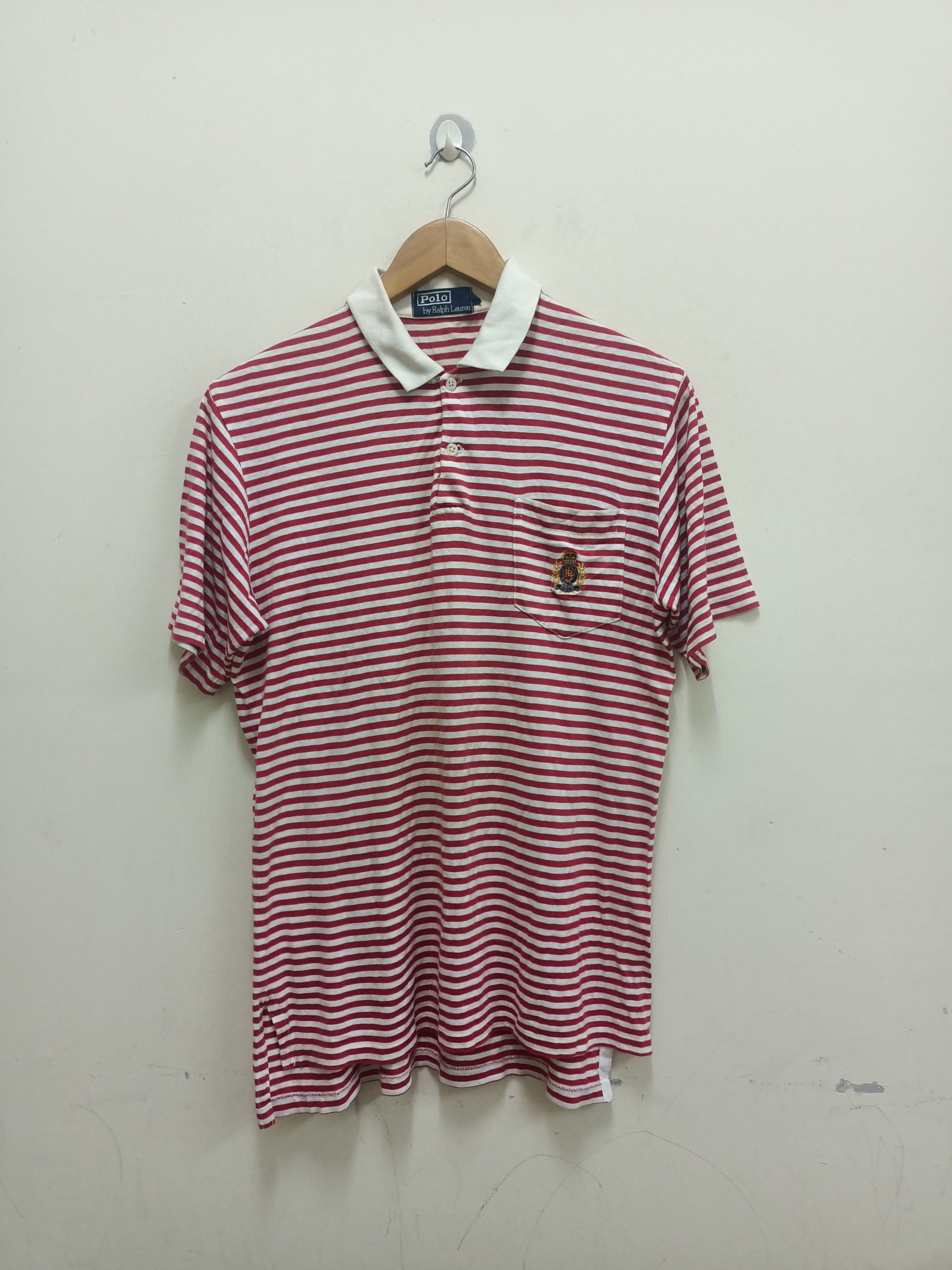 Polo Ralph Lauren × Ralph Lauren Vintage Polo Ralph Lauren crest logo pocket t-shirt Size US M / EU 48-50 / 2 - 1 Thumbnail