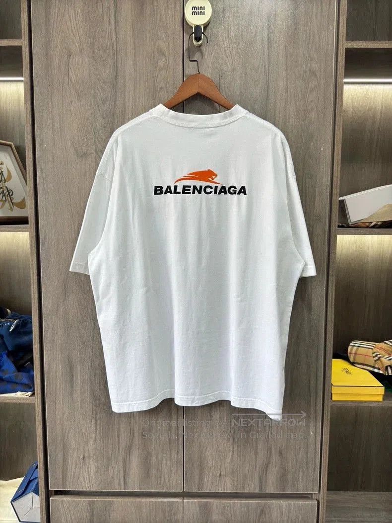 Balenciaga Balenciaga White Tiger Head Embroidered T-shirt. Size US L / EU 52-54 / 3 - 5 Thumbnail