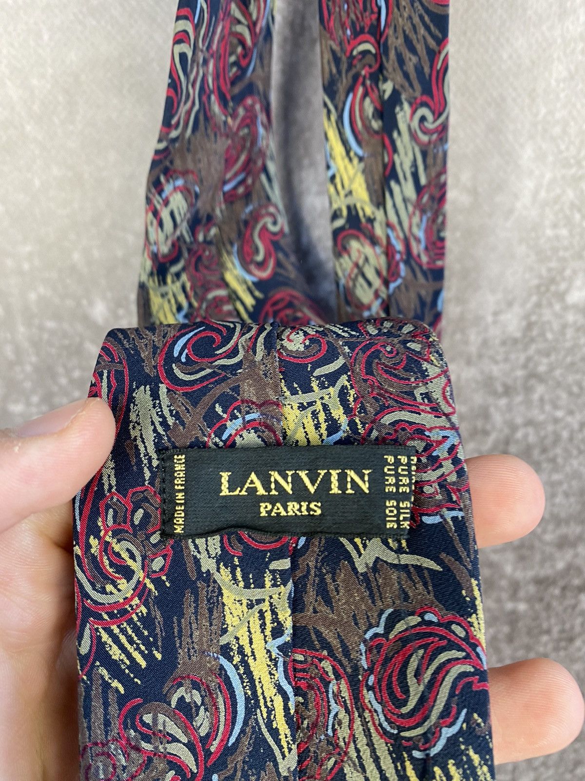 Lanvin Luxury Lanvin Tie Silk Old Money Italy 00s Y2K Size ONE SIZE - 6 Thumbnail