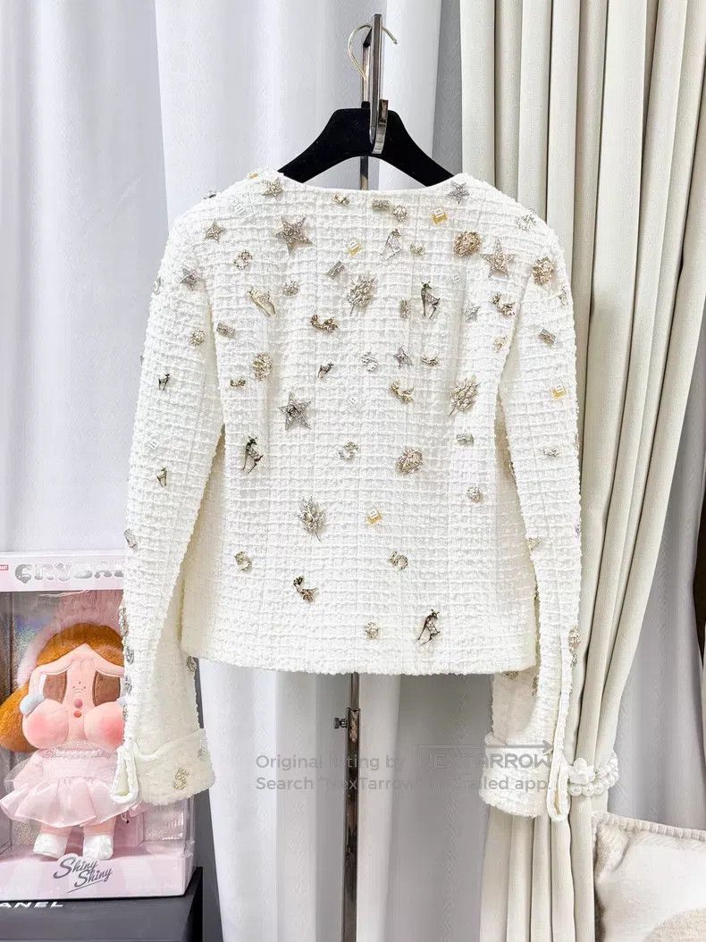 Chanel Chanel Multi-element badge tweed braided four-pocket long- Size XXS / US 00 / IT 34 - 2 Thumbnail