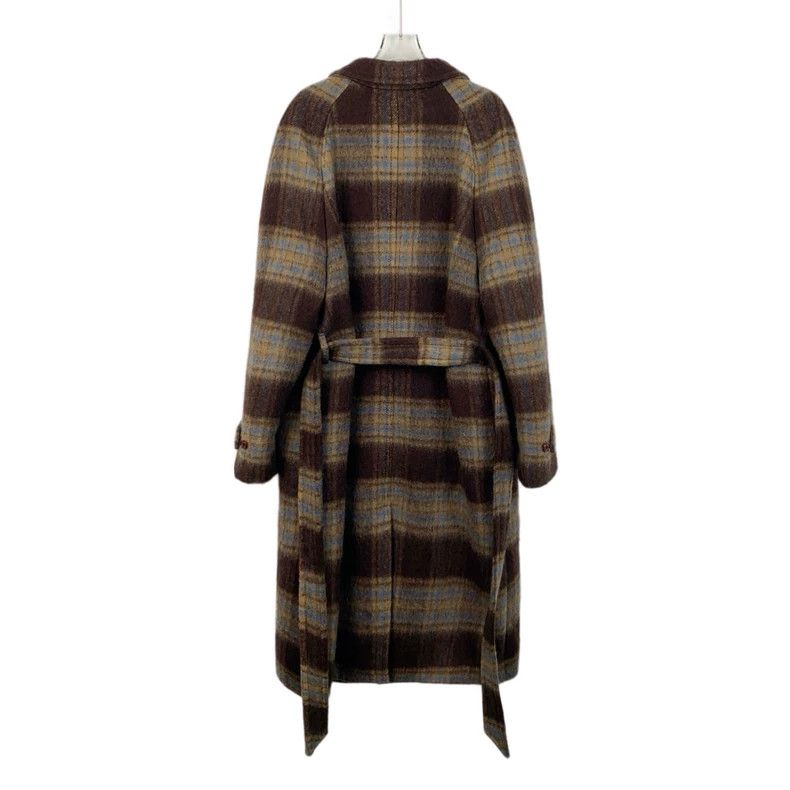 Gucci Gucci Color-blocked plaid wool lapel single-breasted belt c Size US M / EU 48-50 / 2 - 2 Thumbnail