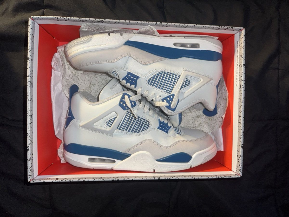 Jordan Brand × Nike Air Jordan retro 4 military blue Size US 10.5 / EU 43-44 - 14 Thumbnail