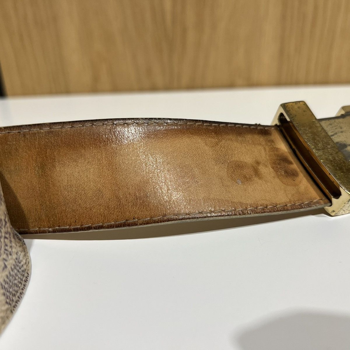 Louis Vuitton 🔹Louis Vuitton Azur Leather Belt Size 36 - 2 Thumbnail