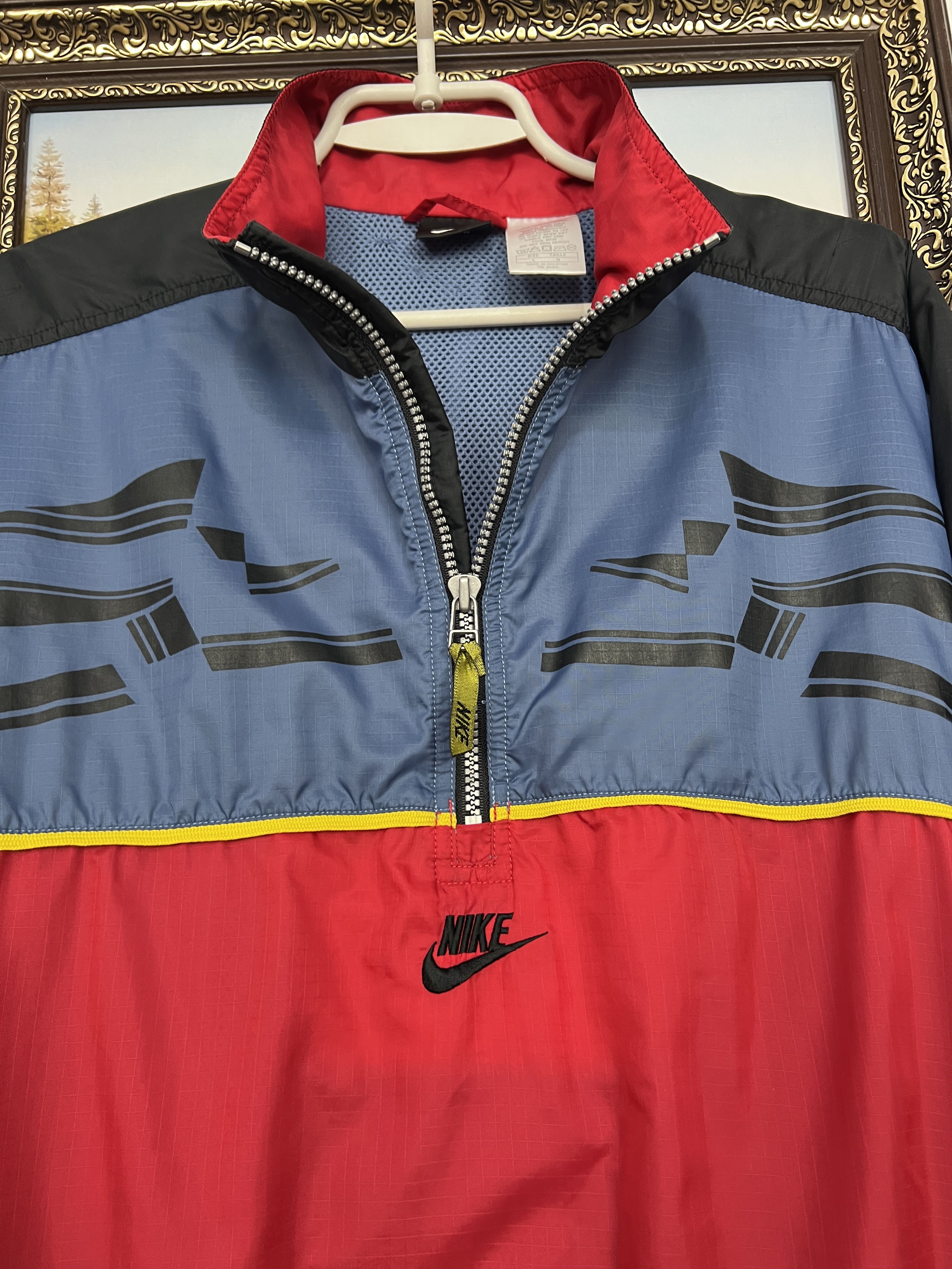 Nike Vintage 90's Nike Swoosh Logo Jacket Windbreaker Track Top Size US L / EU 52-54 / 3 - 3 Thumbnail