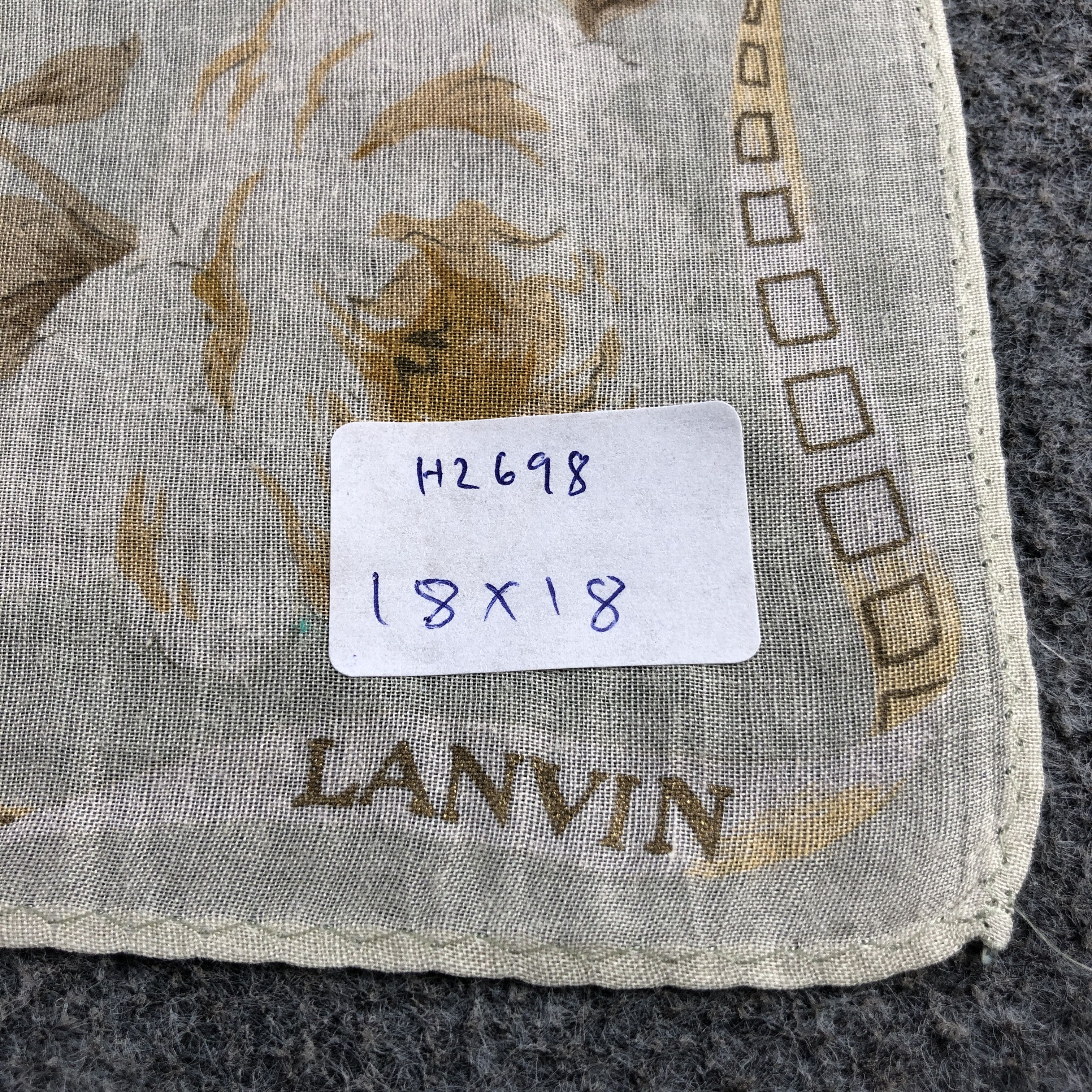 Lanvin × Vintage Lanvin Handkerchief Neckerchief Bandana H2698 Size ONE SIZE - 5 Thumbnail