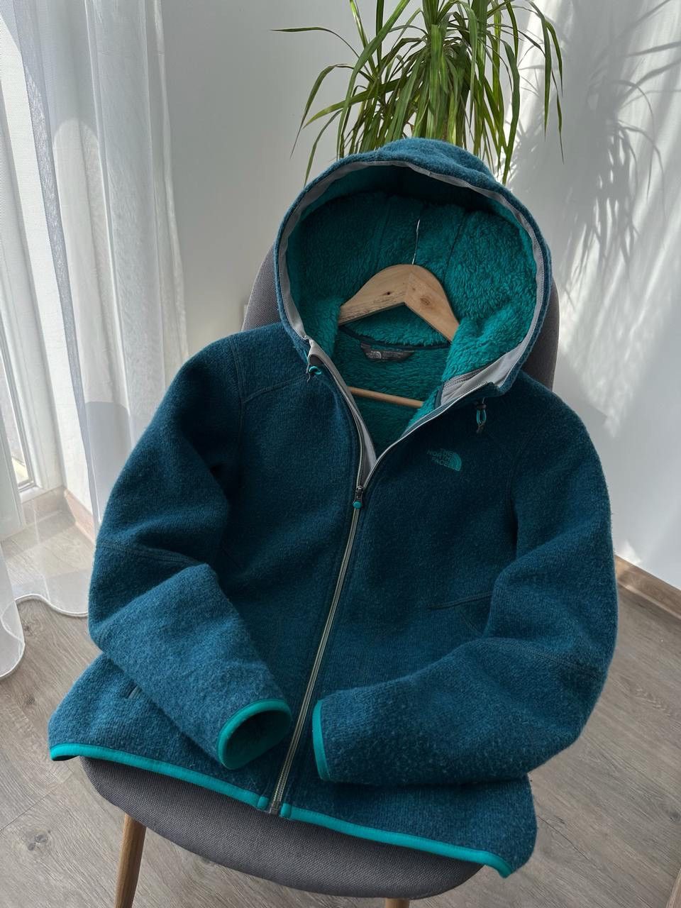 The North Face × Vintage Vintage The North Face Outdoor Blue Fur Zip Hoodie Size US M / EU 48-50 / 2 - 25 Thumbnail