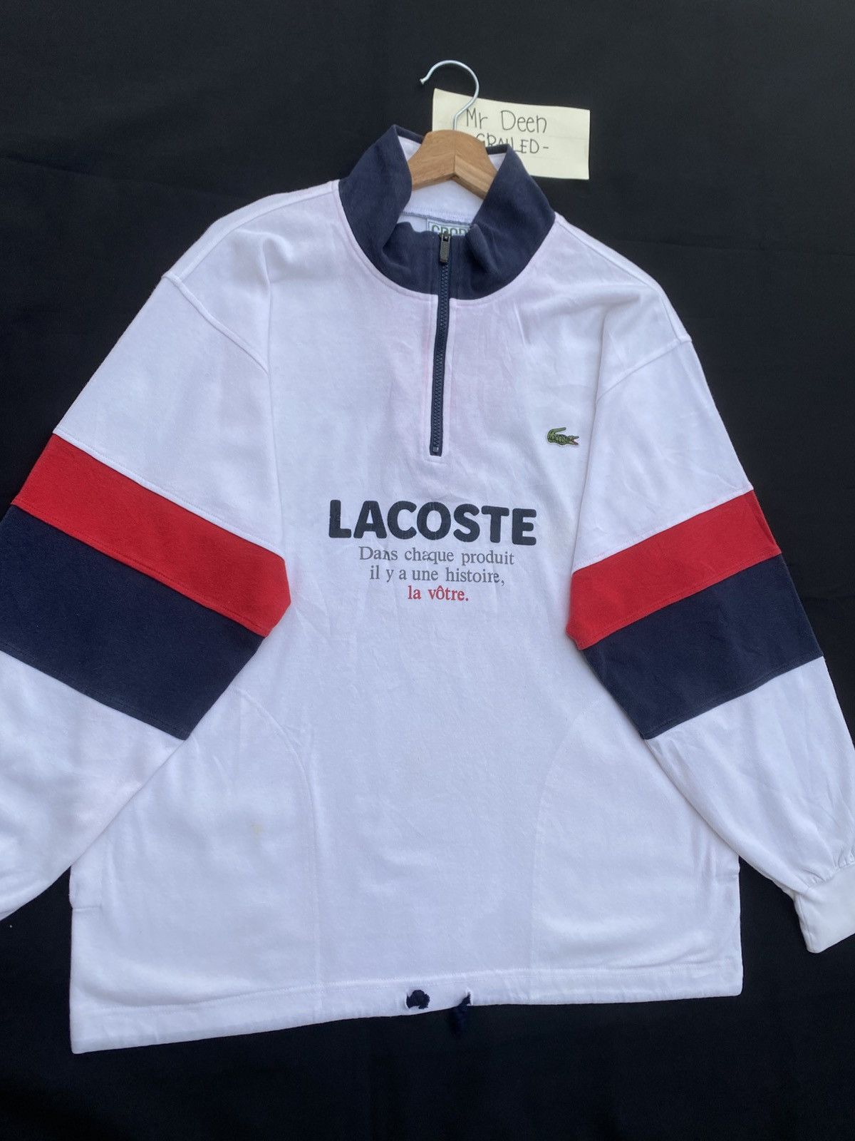 Lacoste Rare Vintage LACOSTE Half zipper Sweater Size US L / EU 52-54 / 3 - 5 Thumbnail