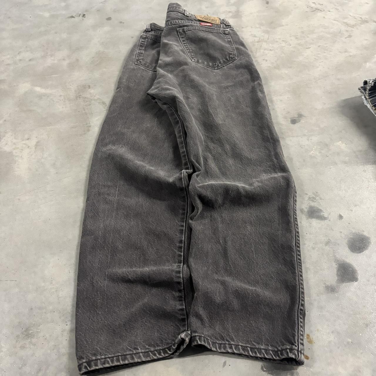 Vintage Crazy Vintage 90s Faded Black Grunge Denim Jeans! 35x30 Size US 35 - 4 Thumbnail