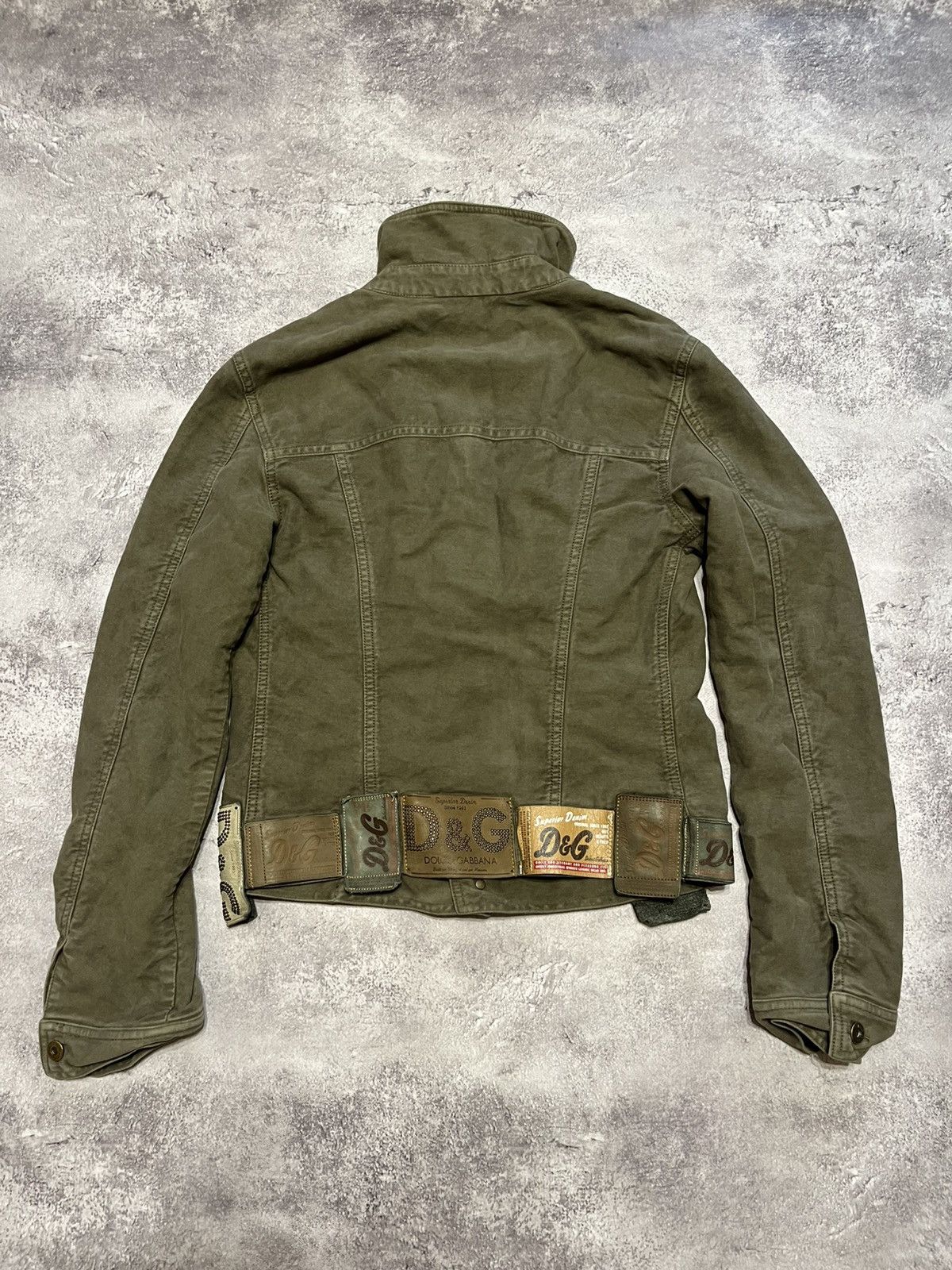 Dolce & Gabbana Dolce Gabbana FW04 Army Mesh Pocket Crop Khaki