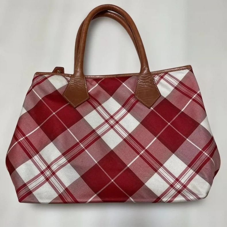 Vivienne Westwood Vivienne Westwood size os Red checkered Saturn leather tote Size ONE SIZE - 2 Thumbnail