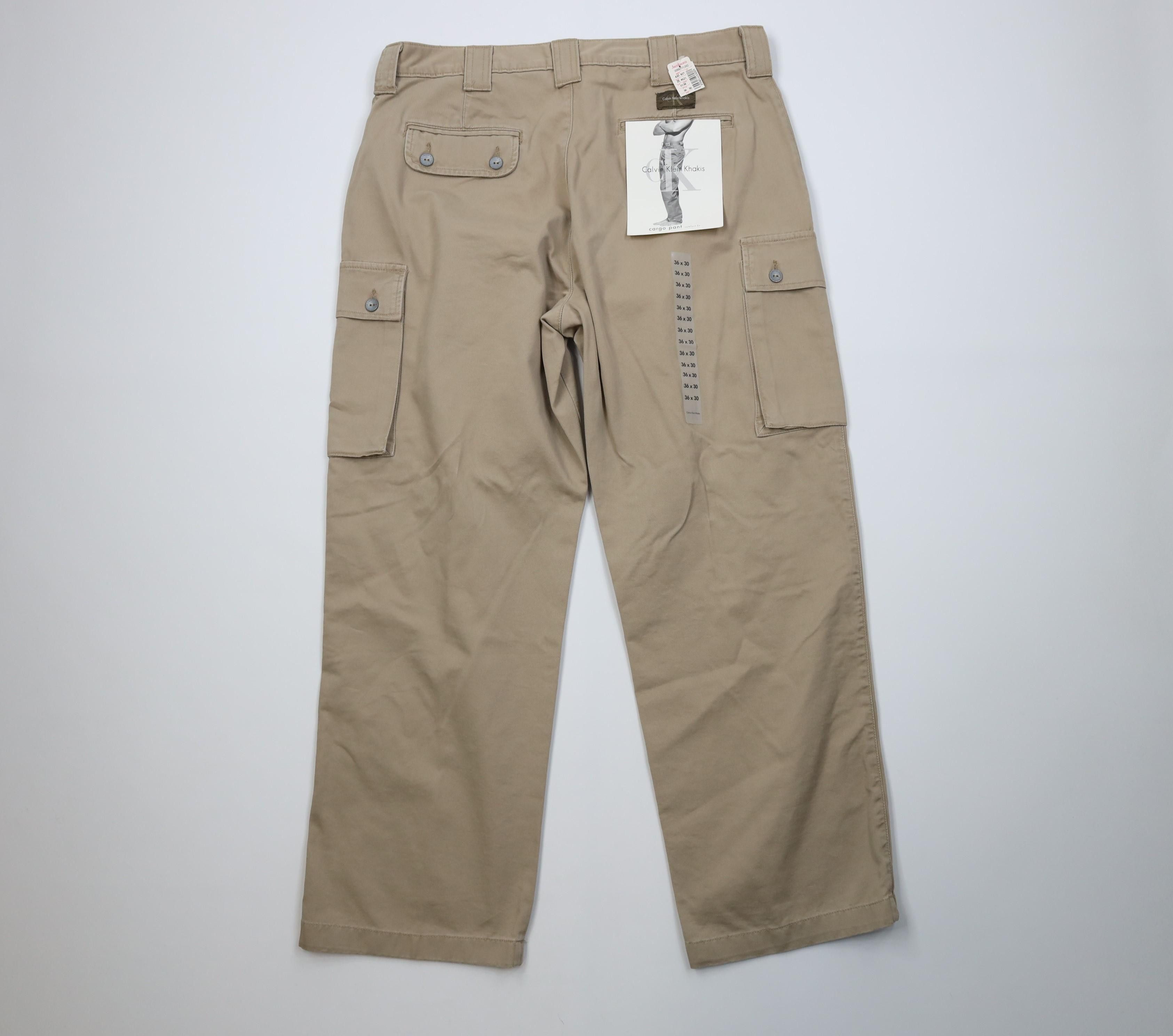 Calvin Klein Deadstock Vintage 90s Y2K Calvin Klein Wide Leg Cargo Pants Size US 36 / EU 52 - 8 Thumbnail