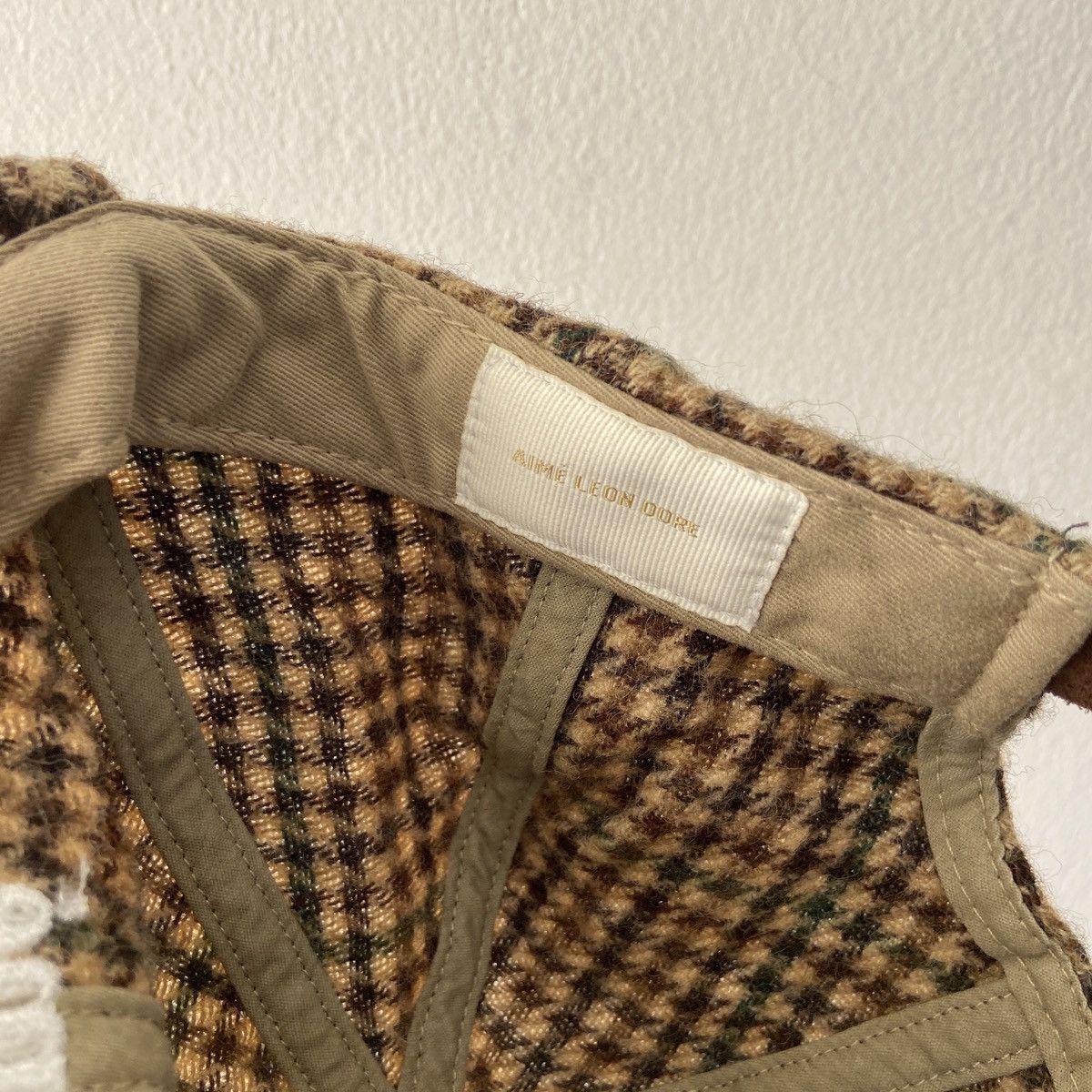 Aime Leon Dore Aime Leon Dore Brown Houndstooth Wool Logo Hat Size ONE SIZE - 3 Thumbnail