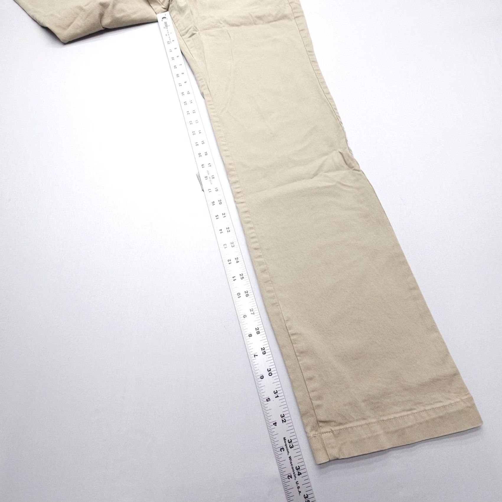 Gap Gap Chino Pants Mens 32 x 34 Tan Cotton Stretch Twill Straight Regular Flat Front Vintage No Size US 32 / EU 48 - 6 Thumbnail