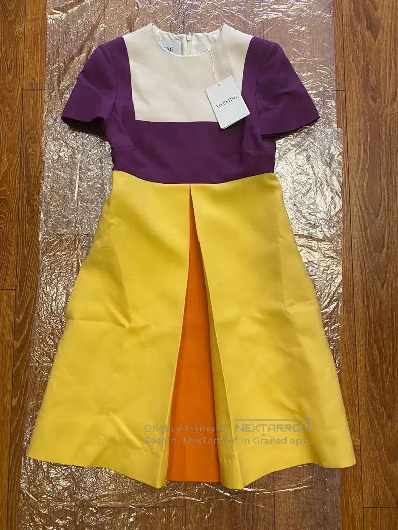 Valentino Valentino Silk color-blocked dress Size S / US 4 / IT 40 - 2 Thumbnail