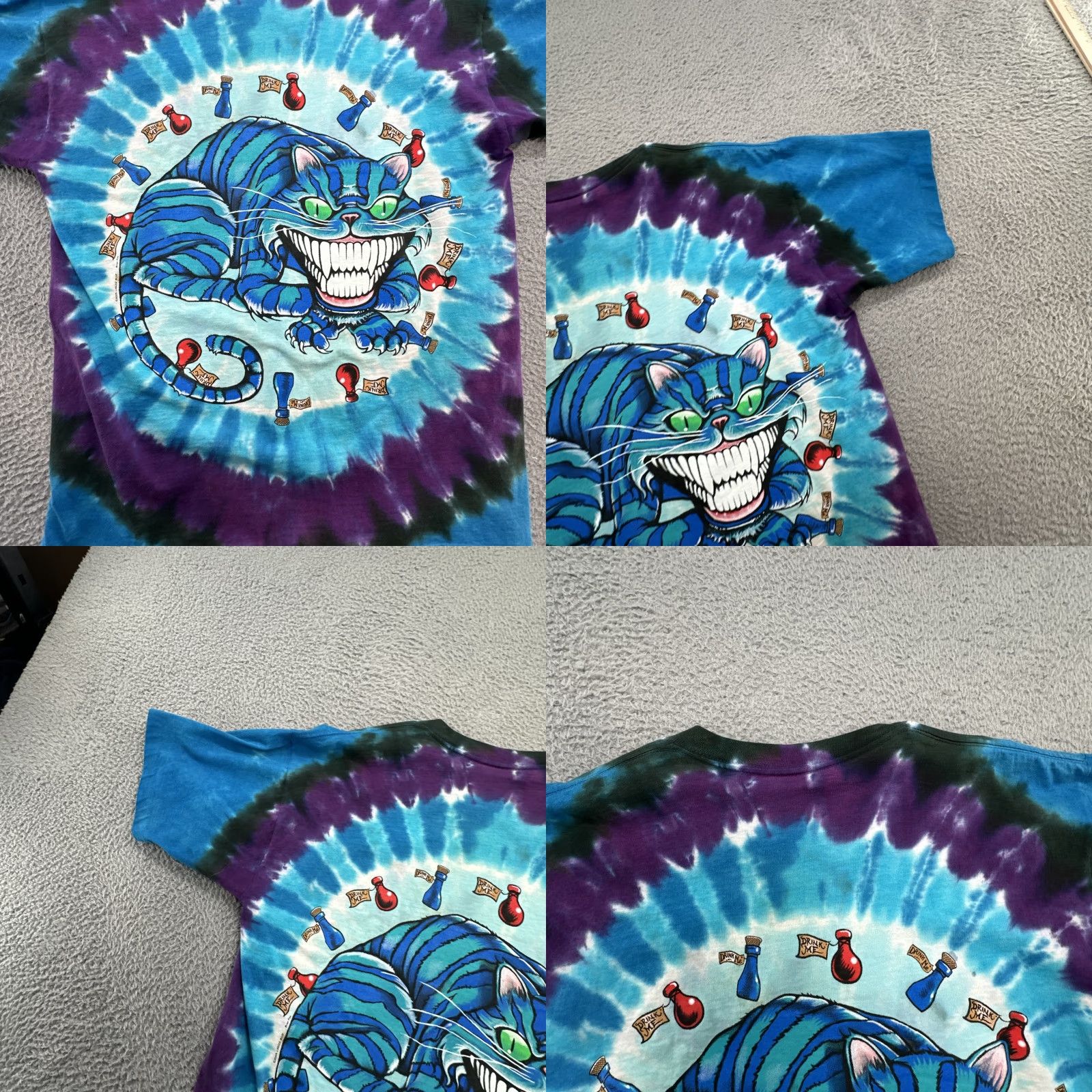 Liquid Blue VINTAGE Liquid Blue MAD HATTER T-Shirt Alice in Wonderland Single Stitch Mens Large Blue Cotton 90s Graphic Print Crew Neck Short Sleeve Theme 90s Size US L / EU 52-54 / 3 - 9 Thumbnail