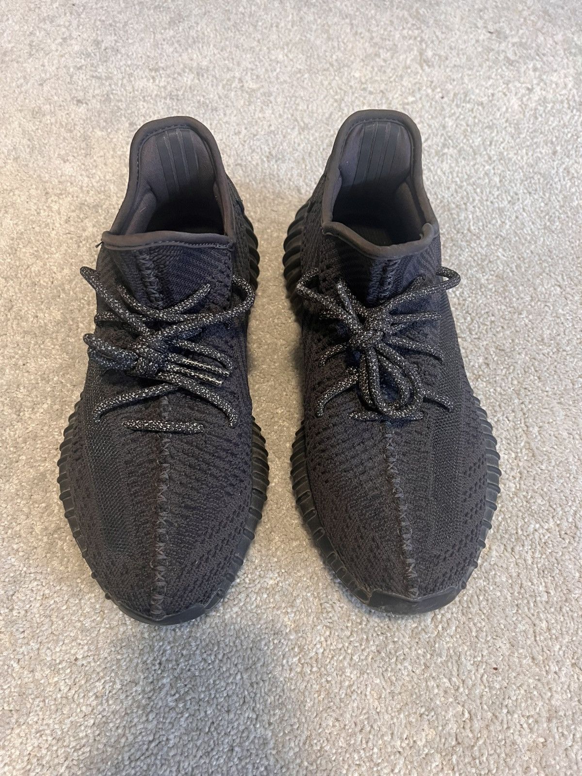 Yeezy Adidas Yeezy Boost 350 V2 ‘Black’ (Non-Reflective, 2019) Size US 8.5 / EU 41-42 - 3 Thumbnail