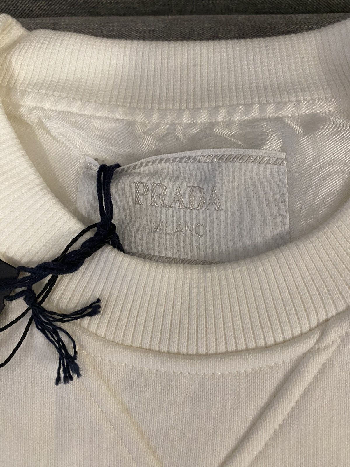 Prada Prada white logo-print sweatshirt S Size US S / EU 44-46 / 1 - 5 Thumbnail