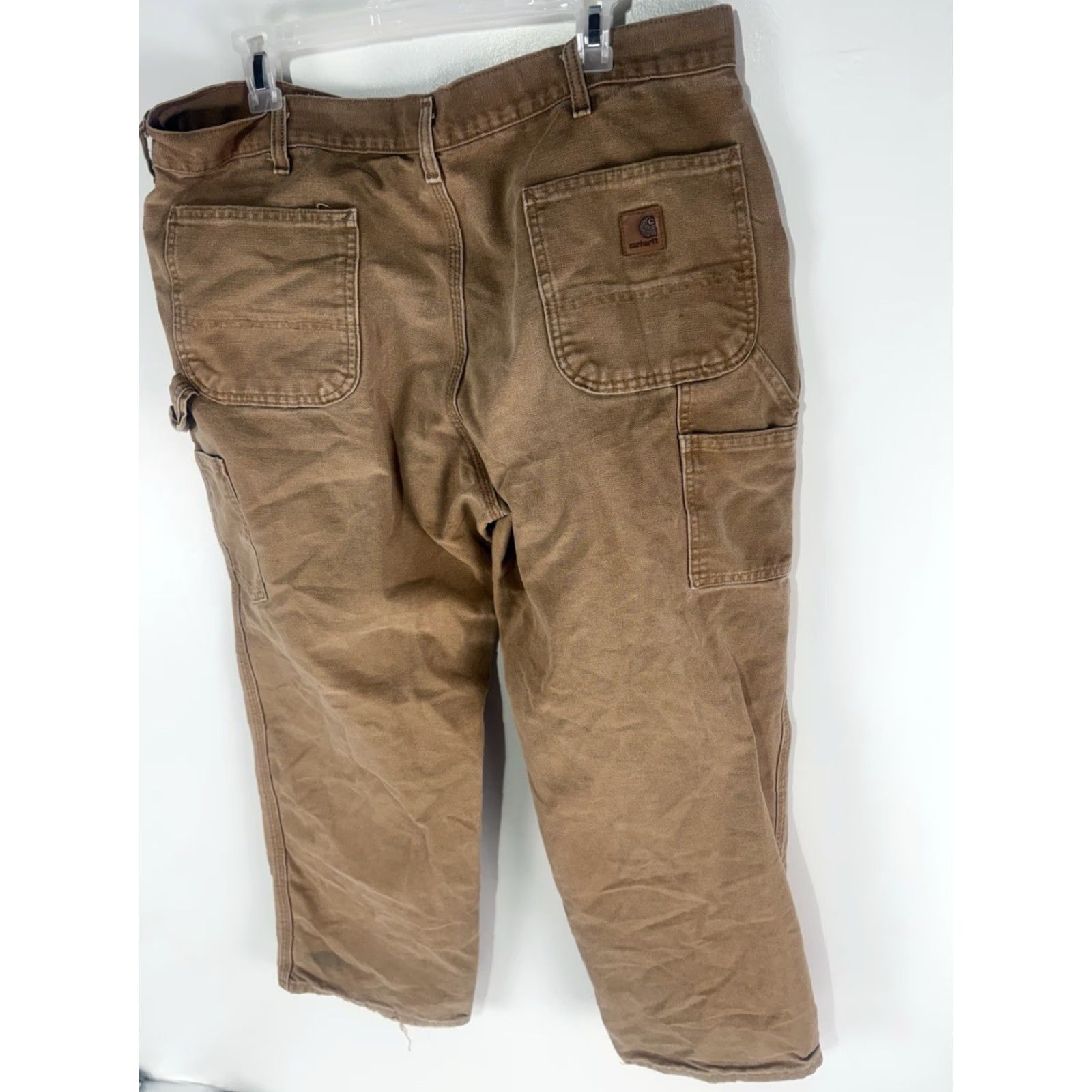 Carhartt Carhartt Carpenter Pants Mens 38x30 100% Cotton Canvas Workwear Straight Fit Brown Tan 5-Pocket Cargo Jeans-like Trousers Size US 38 / EU 54 - 5 Thumbnail