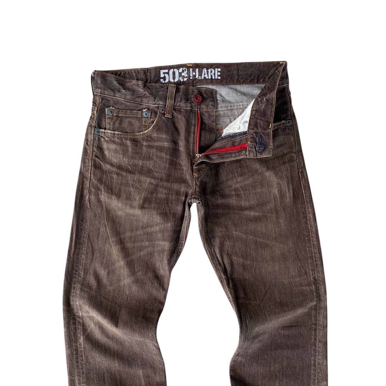 Edwin FLARE EWDIN 503 HERINGBONE GHOSTCLAW DARK BROWN Size US 30 / EU 46 - 5 Thumbnail