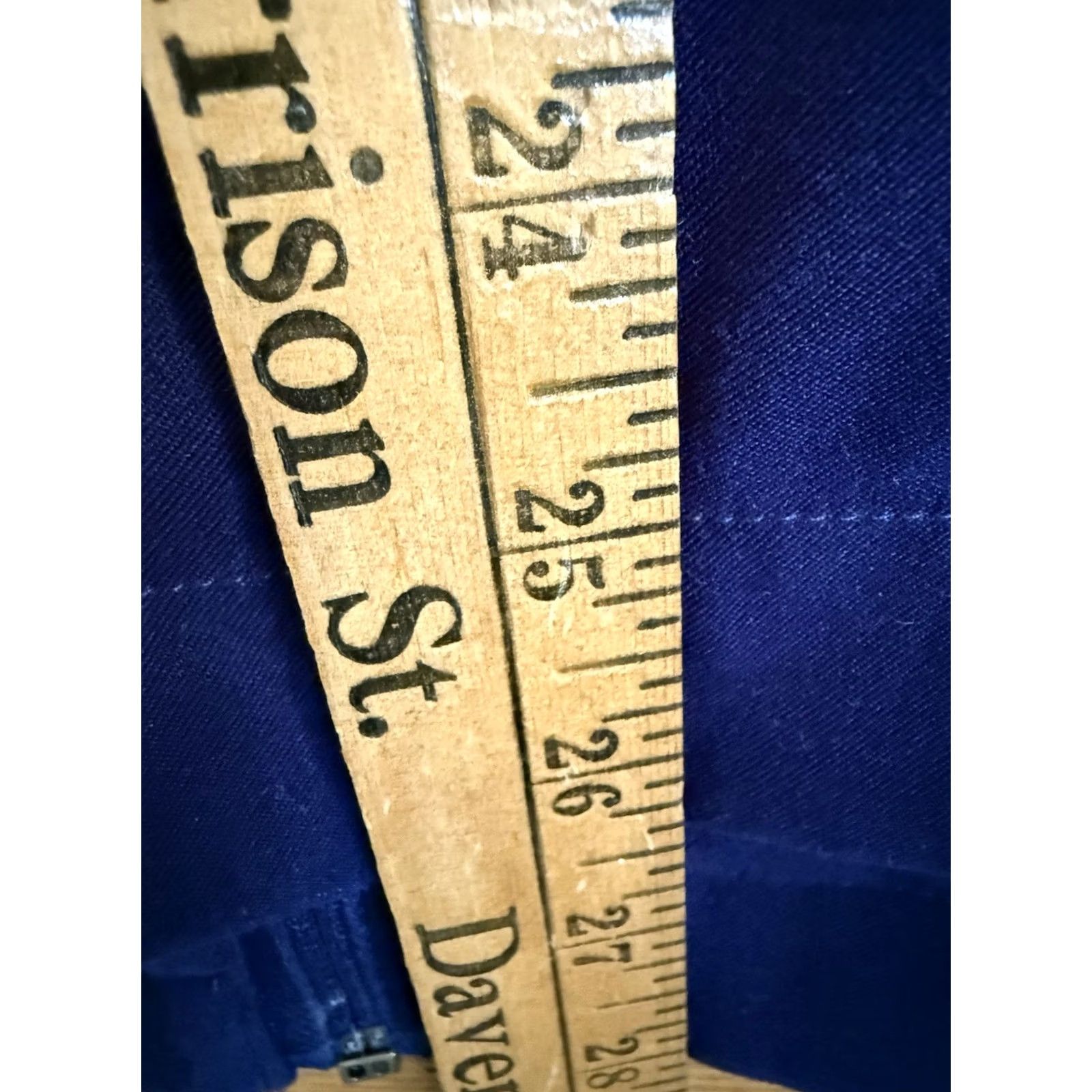 Vintage NAVY Jacket Womens 16 Shirt City Classic Basic Office Core Zipper Long Sleeve Polyester Microfiber Size XXL / US 16-18 / IT 52-54 - 3 Thumbnail