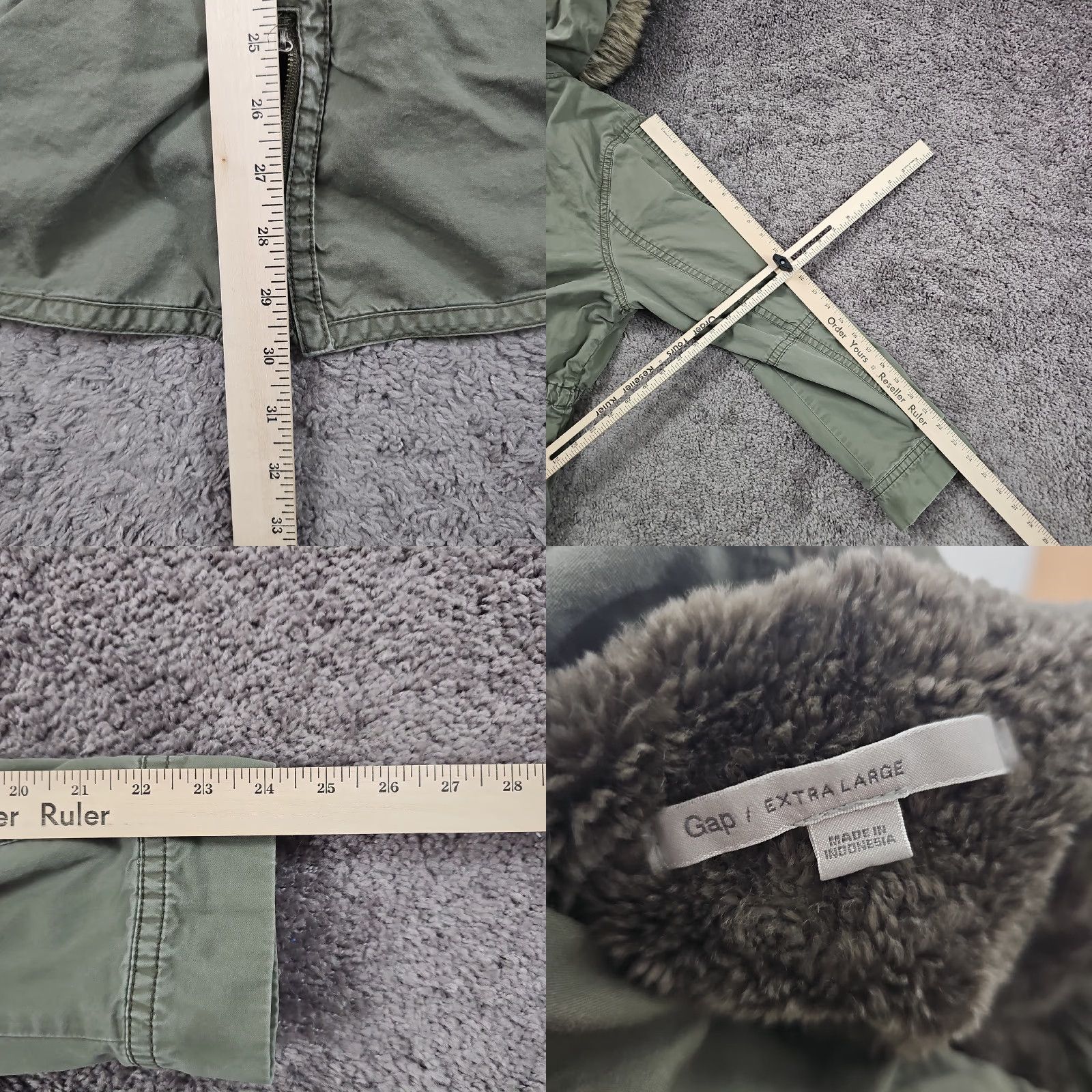 Gap Gap Jacket Womens XL Green Hooded Lined Pockets Zip Fall Womens Size XL / US 12-14 / IT 48-50 - 8 Thumbnail