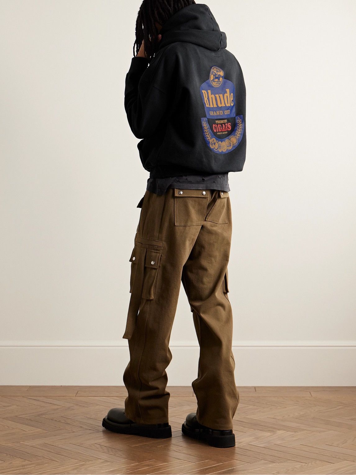 Rhude 1250USD AMARO TWILL CARGO PANTS Size US 34 / EU 50 - 6 Thumbnail