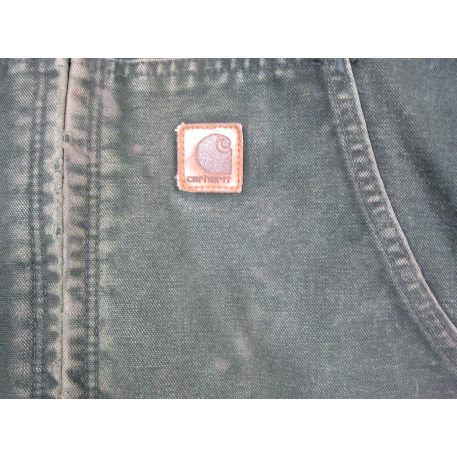 Carhartt VINTAGE Carhartt Jacket Mens XL Green Duck Canvas J130 SPC Hooded Chore Coat Bomber Insulated Workwear Mens Size US XL / EU 56 / 4 - 3 Thumbnail