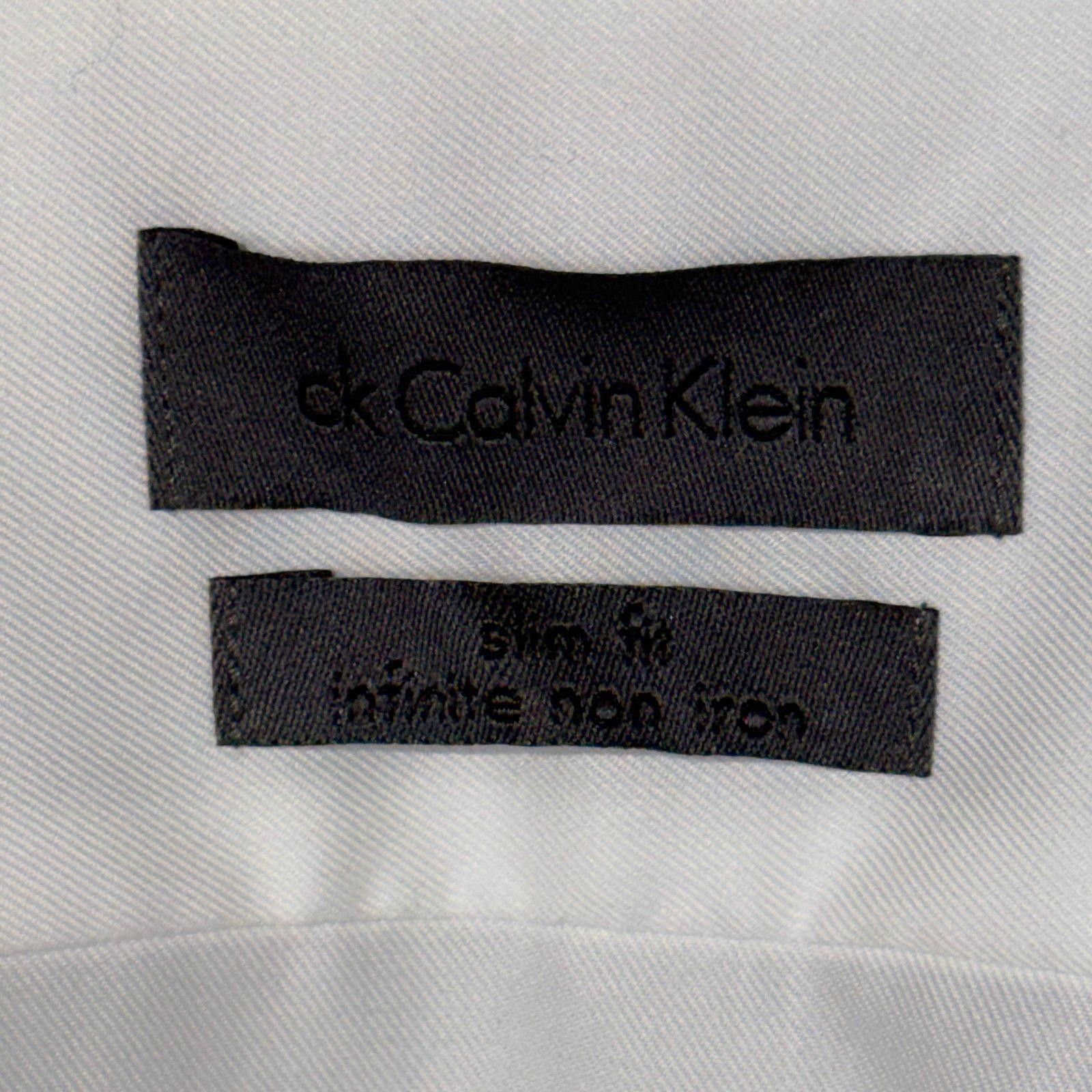 Calvin Klein Calvin Klein Men's Slim Fit White Dress Shirt 16 1/2 34/35 Size 38R - 4 Thumbnail