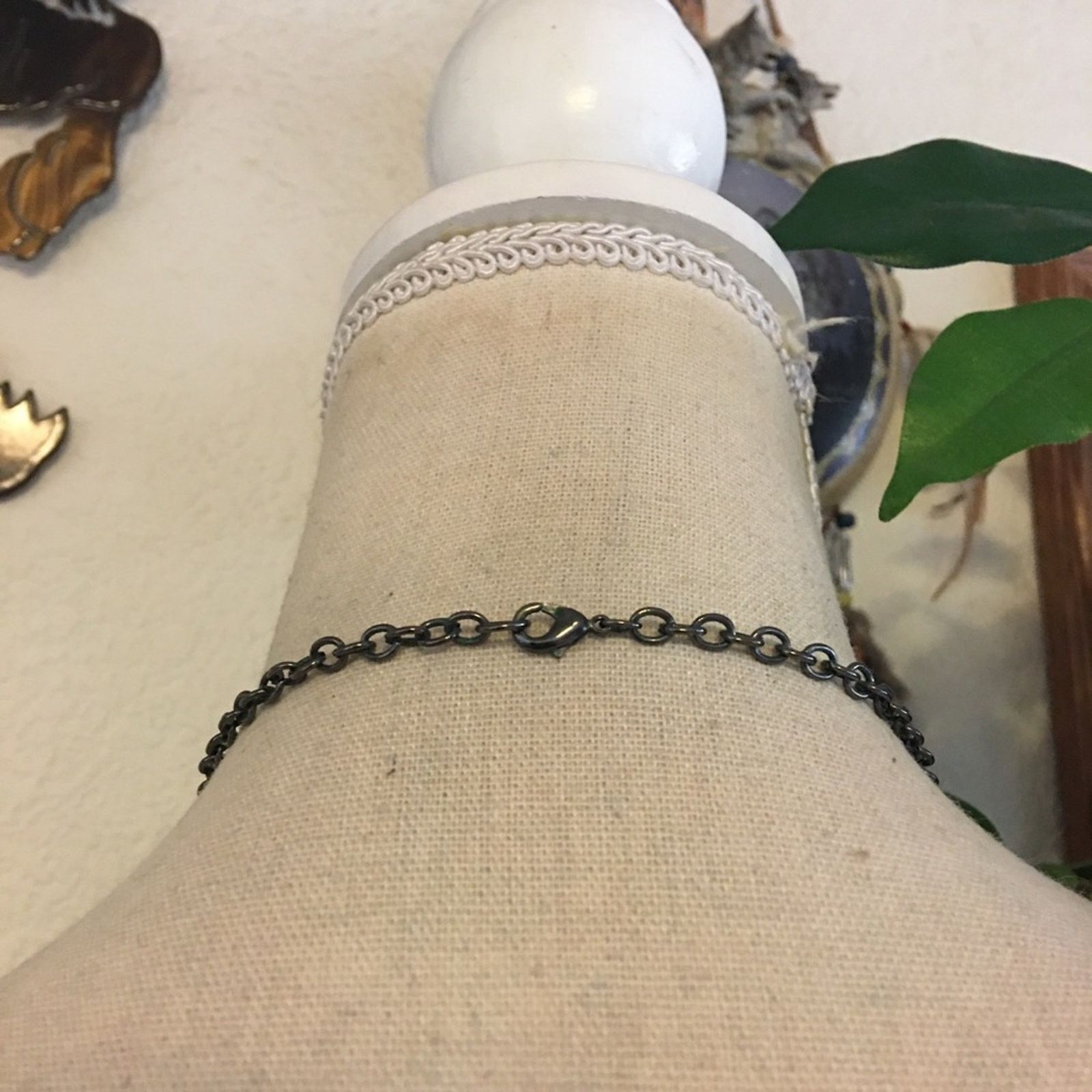 Jewelry Dark chrome beaded charm accent necklace Size ONE SIZE - 4 Thumbnail