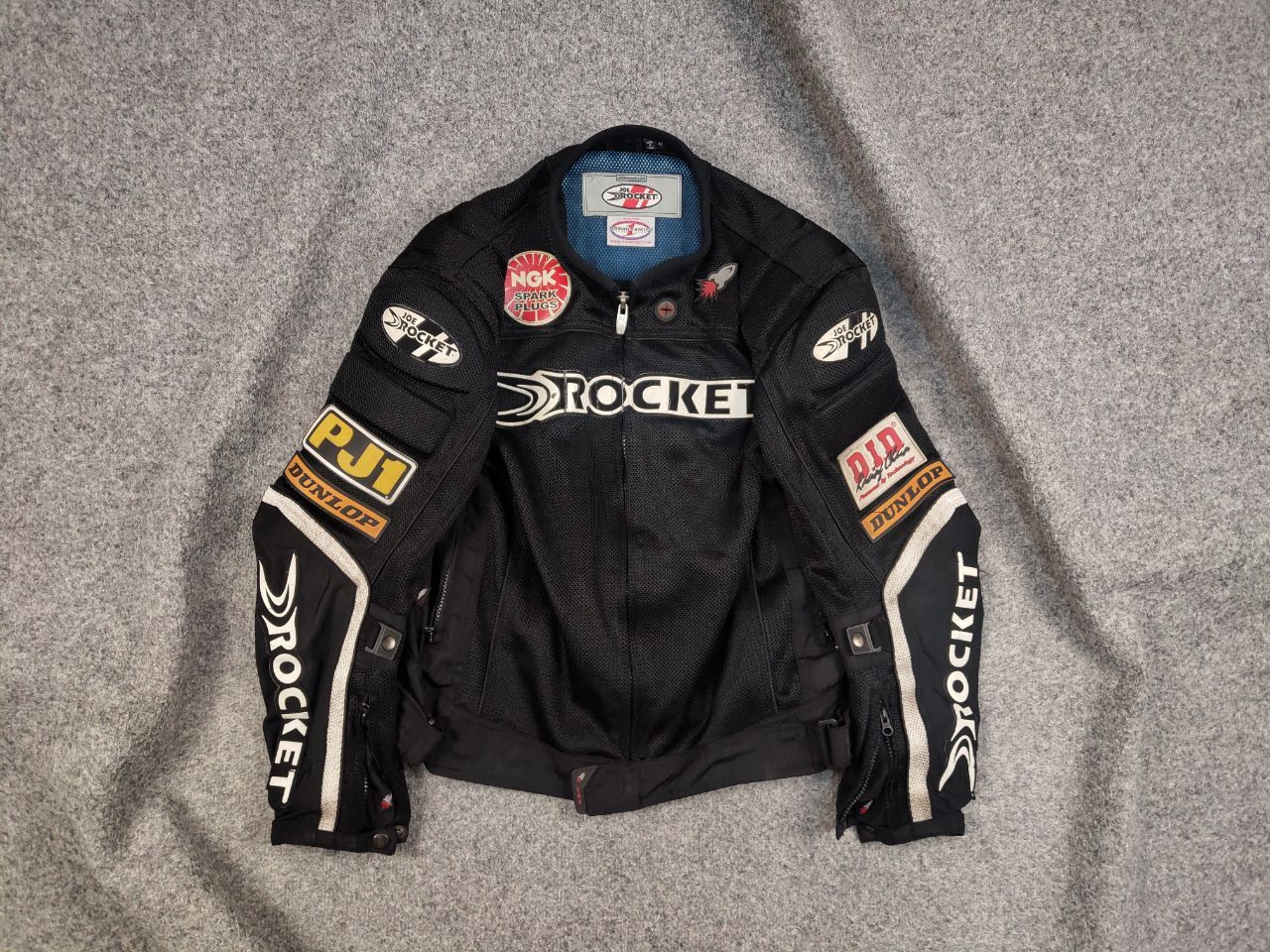 Vintage Joe Rocket Motorcycle Textile Racing Jacket Safety Dunlop Grailed