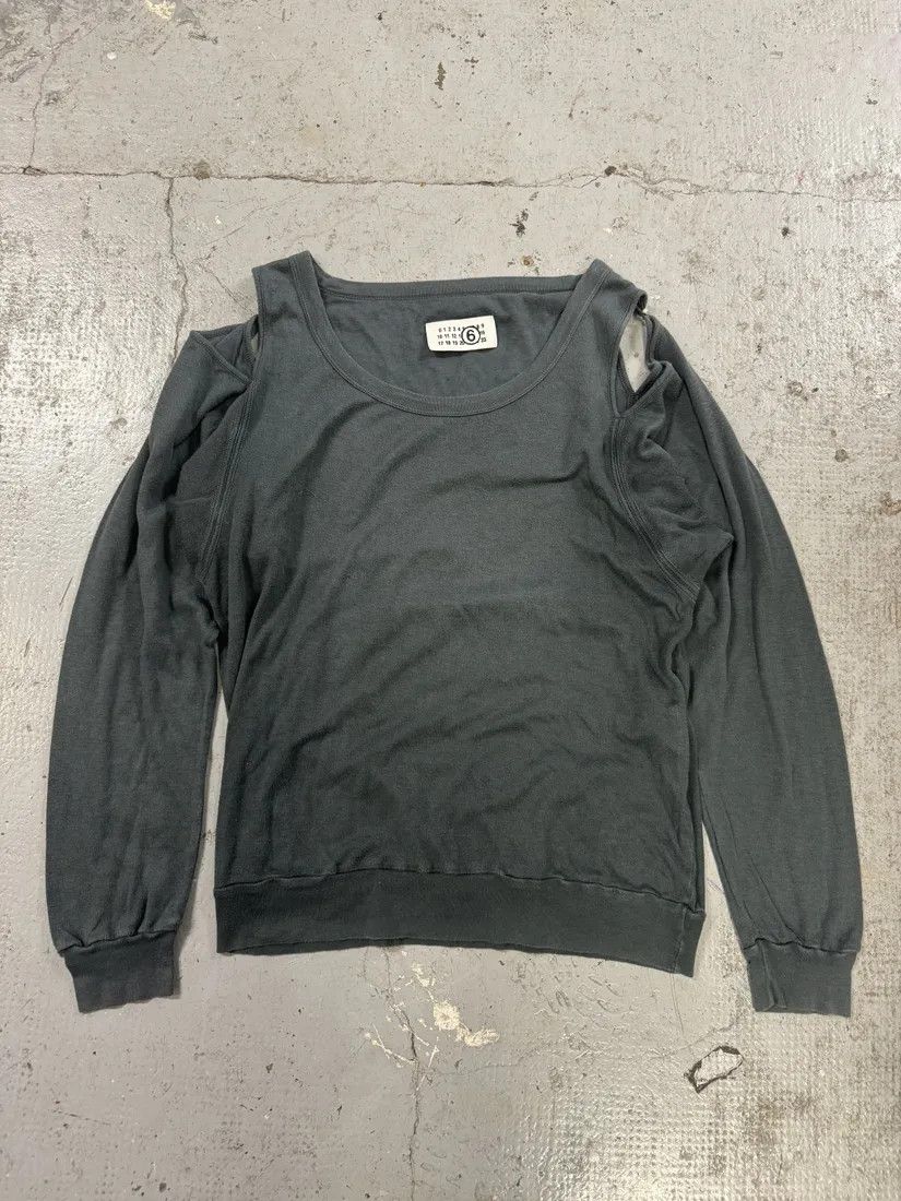 Maison Margiela × Vintage 2000s Maison Margiela MM6 Olive Tank Top Longsleeves Size M / US 6-8 / IT 42-44 - 5 Thumbnail