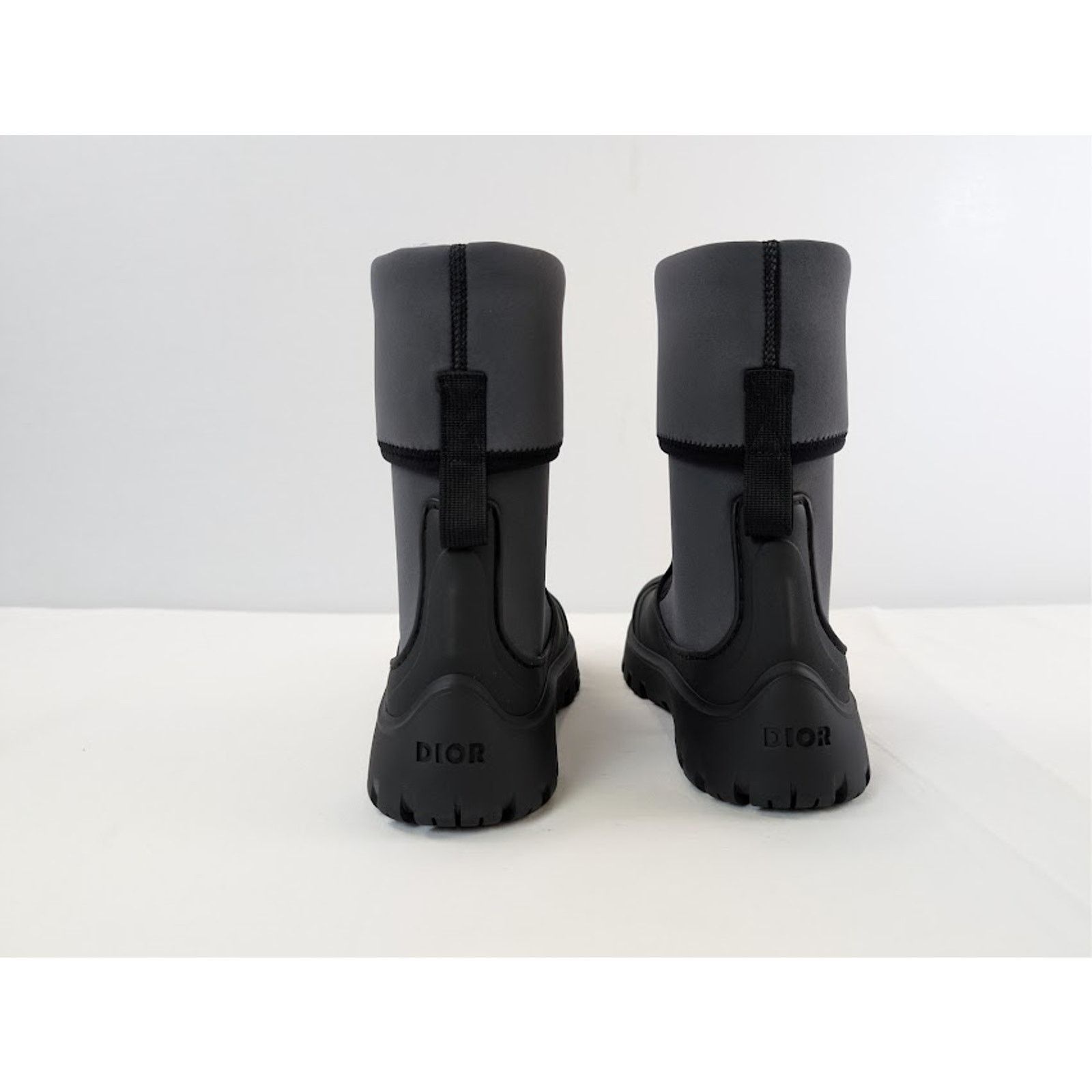 Dior o1rshd1 Leather Neoprene Garden Boots in Black / Grey Size US 11 / EU 44 - 11 Thumbnail