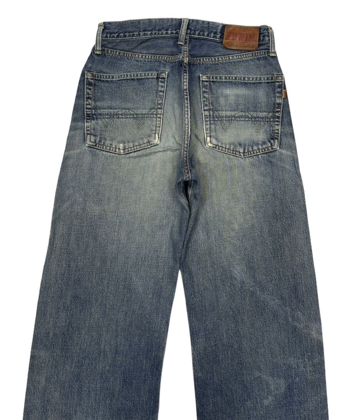 Edwin VINTAGE EDWIN 505x SELVEDGE BAGGY DISTRESS DENIM JEANS Size US 28 / EU 44 - 7 Thumbnail